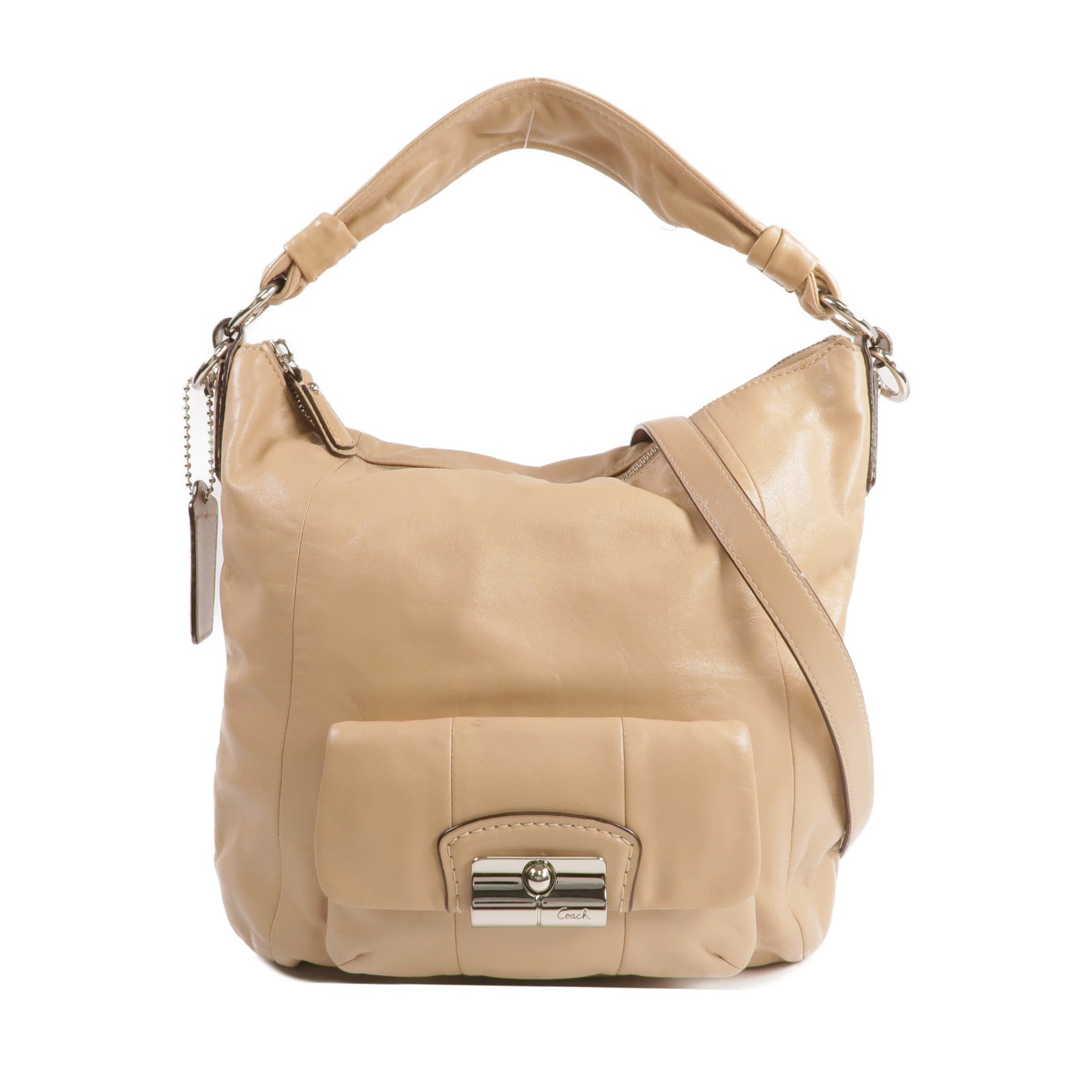 COACH 牛皮皮革手挽肩背兩用袋