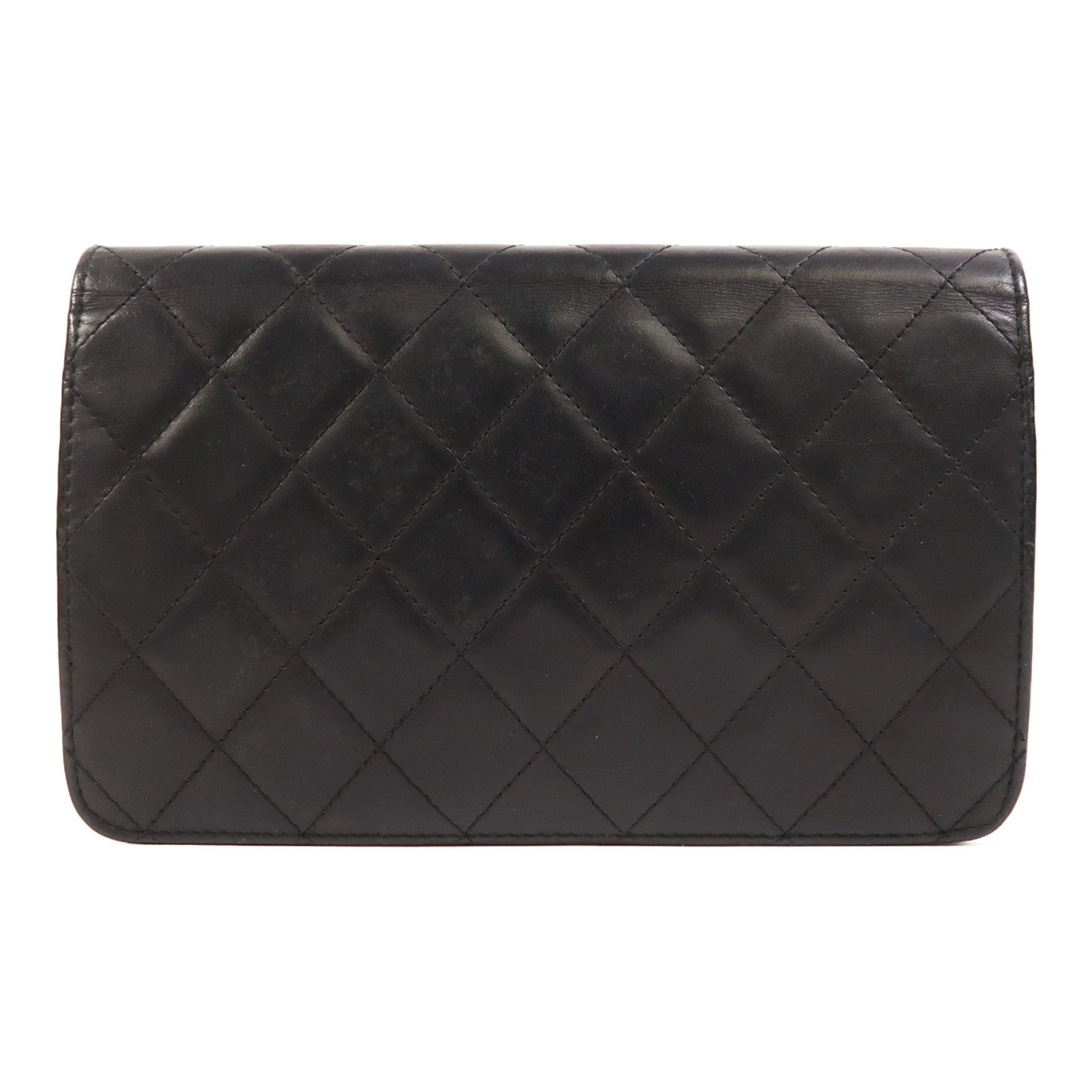 CHANEL 【激減優惠】羊皮皮革WOC Wallet On Chain銀扣鏈帶肩背袋