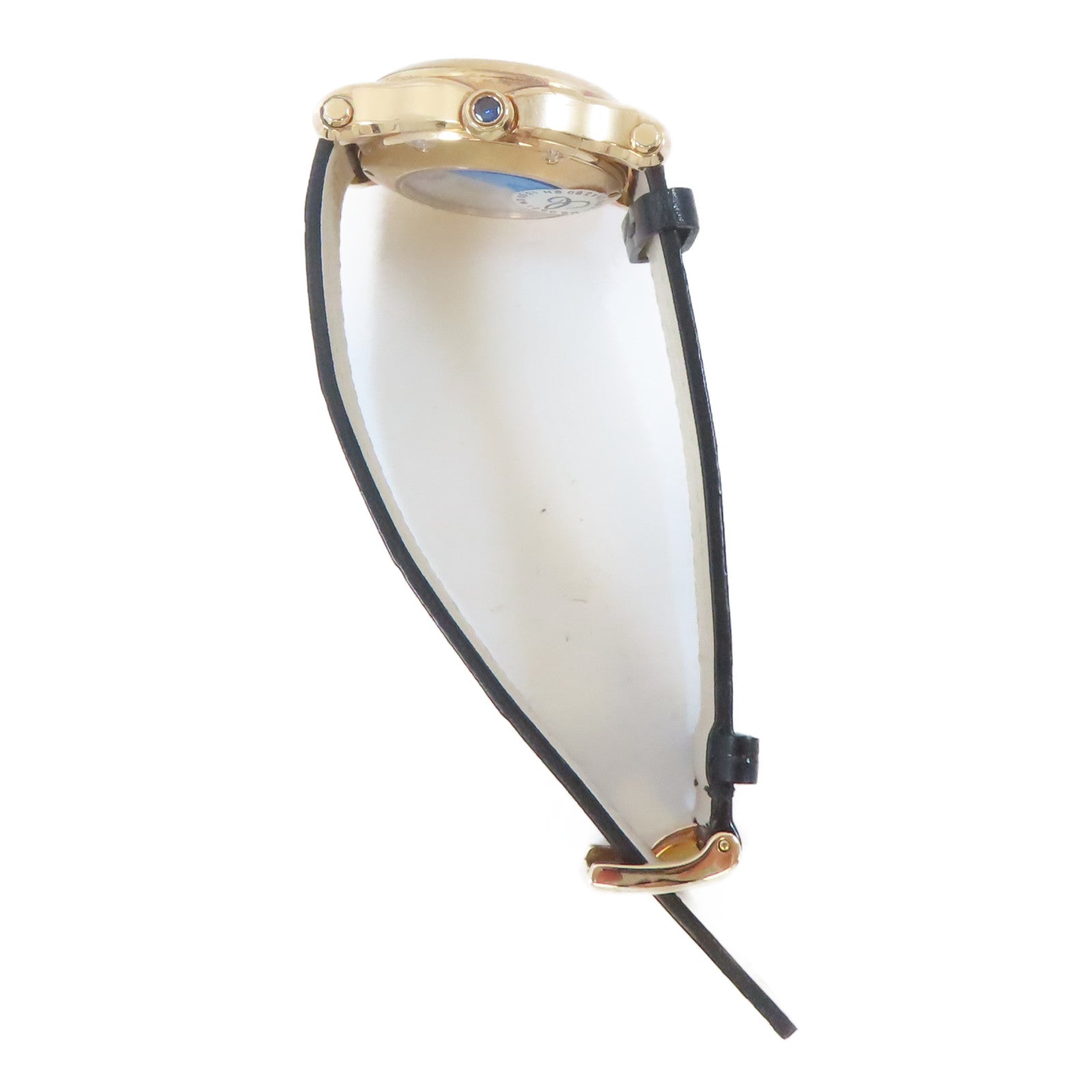 Chopard Happy Sport 18K玫瑰金/皮革帶手錶自動機芯白色