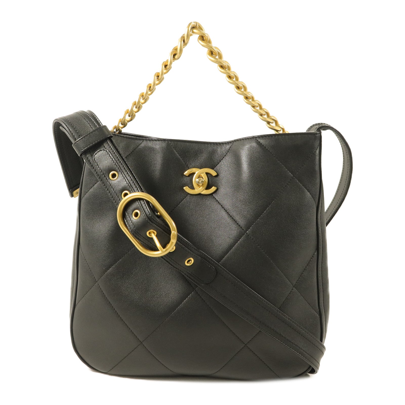 CHANEL 羊皮皮革Easy Mood Hobo Bag手挽肩背兩用袋
