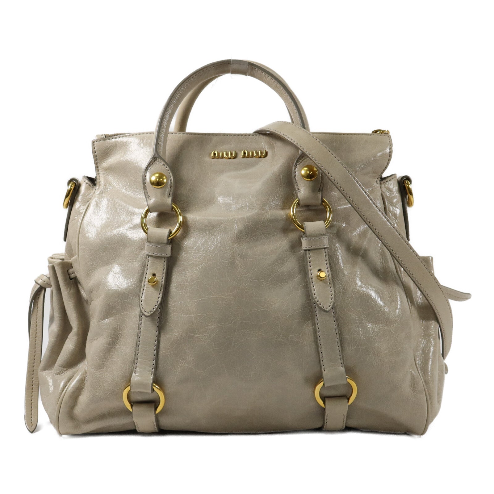 Miu Miu 牛皮皮革Vitello Lux Bow Bag手挽肩背兩用袋