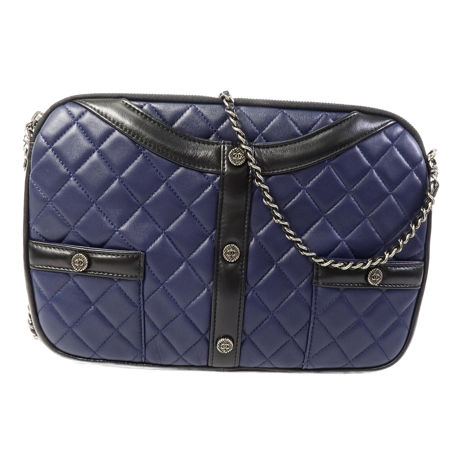 CHANEL 羊皮皮革Girl Jacket Chain Shoulder鏈帶肩背袋