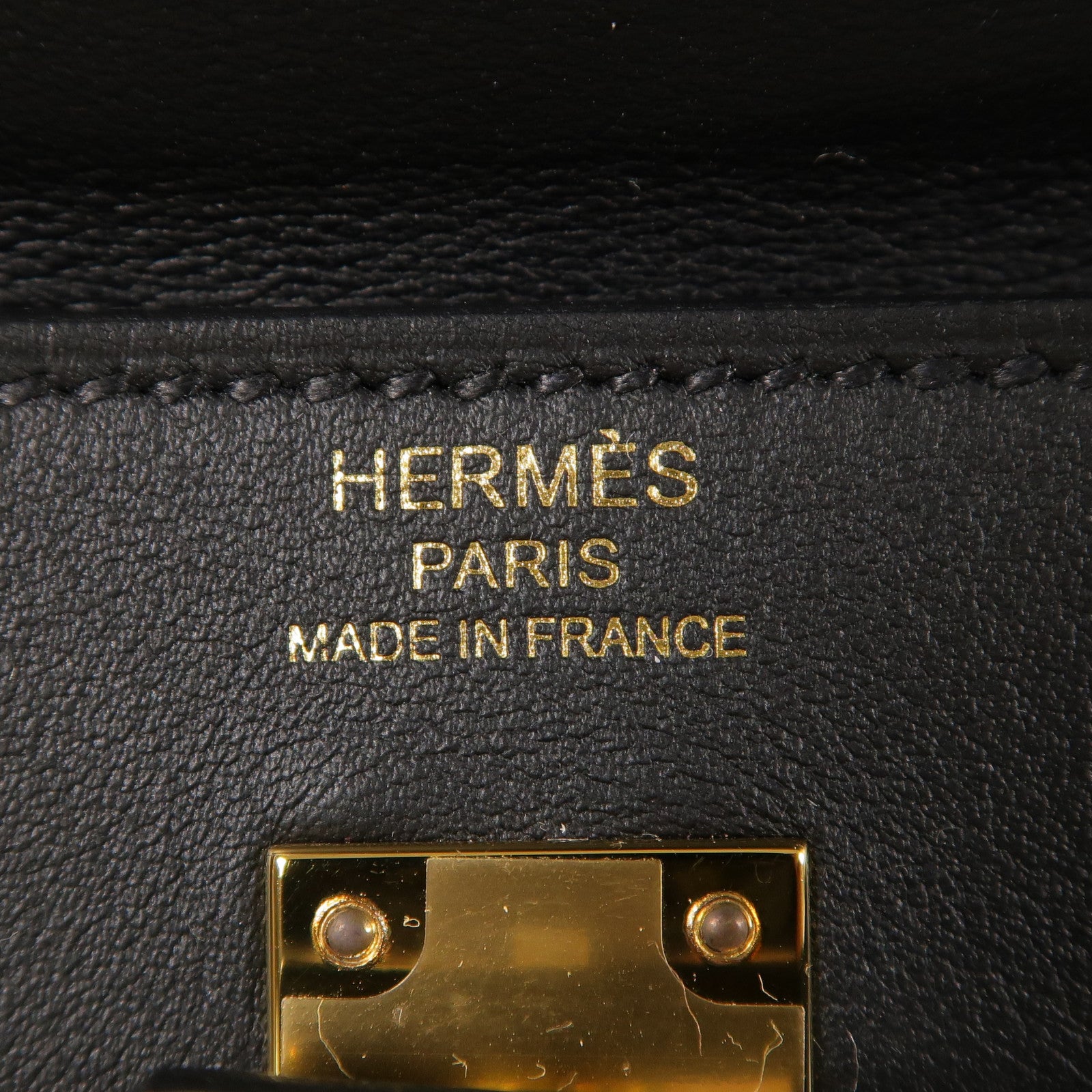 HERMES【激減優惠】 Swift皮革Kelly Moove金扣肩背袋Noir