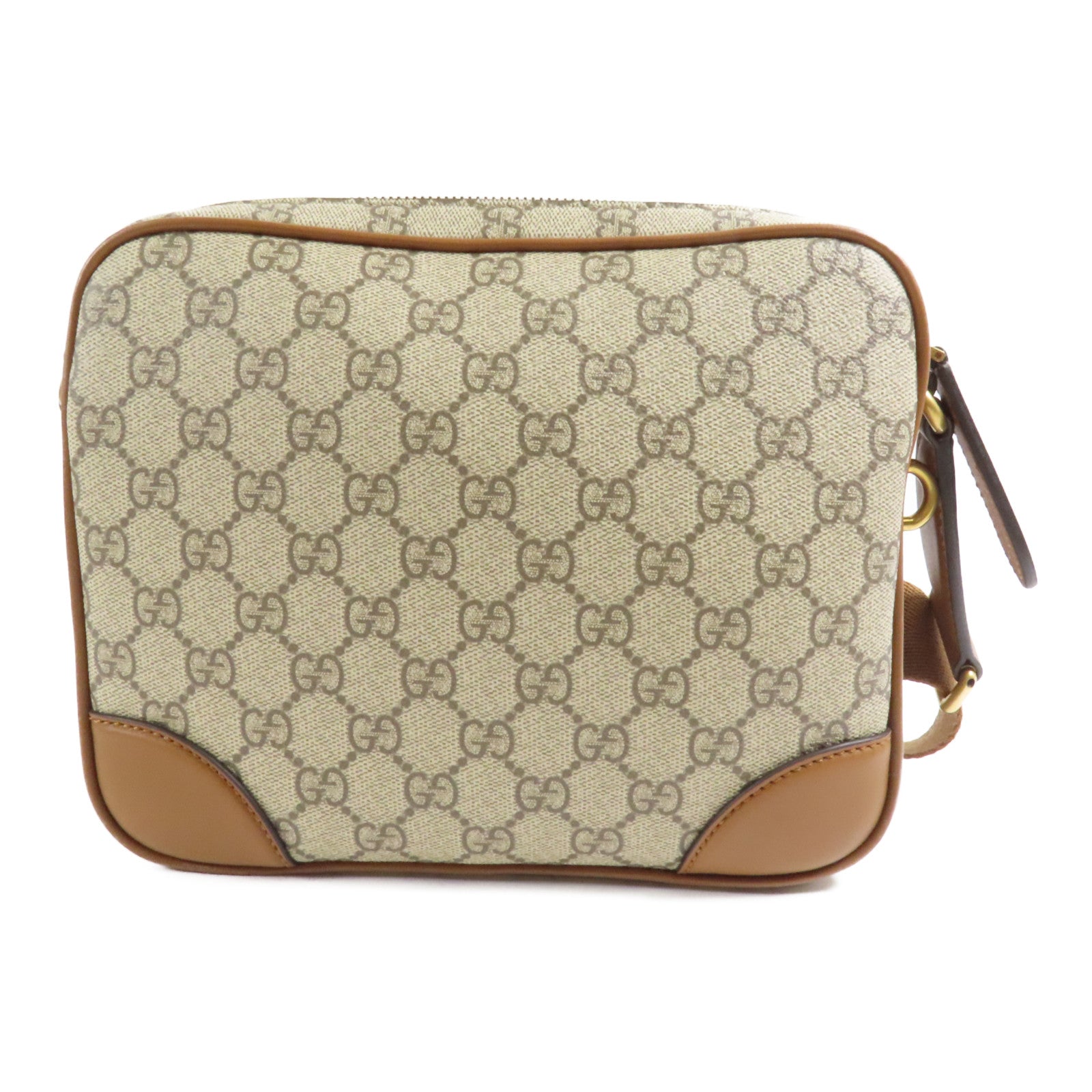 GUCCI 塗層帆布GG Emblem Medium金扣肩背袋