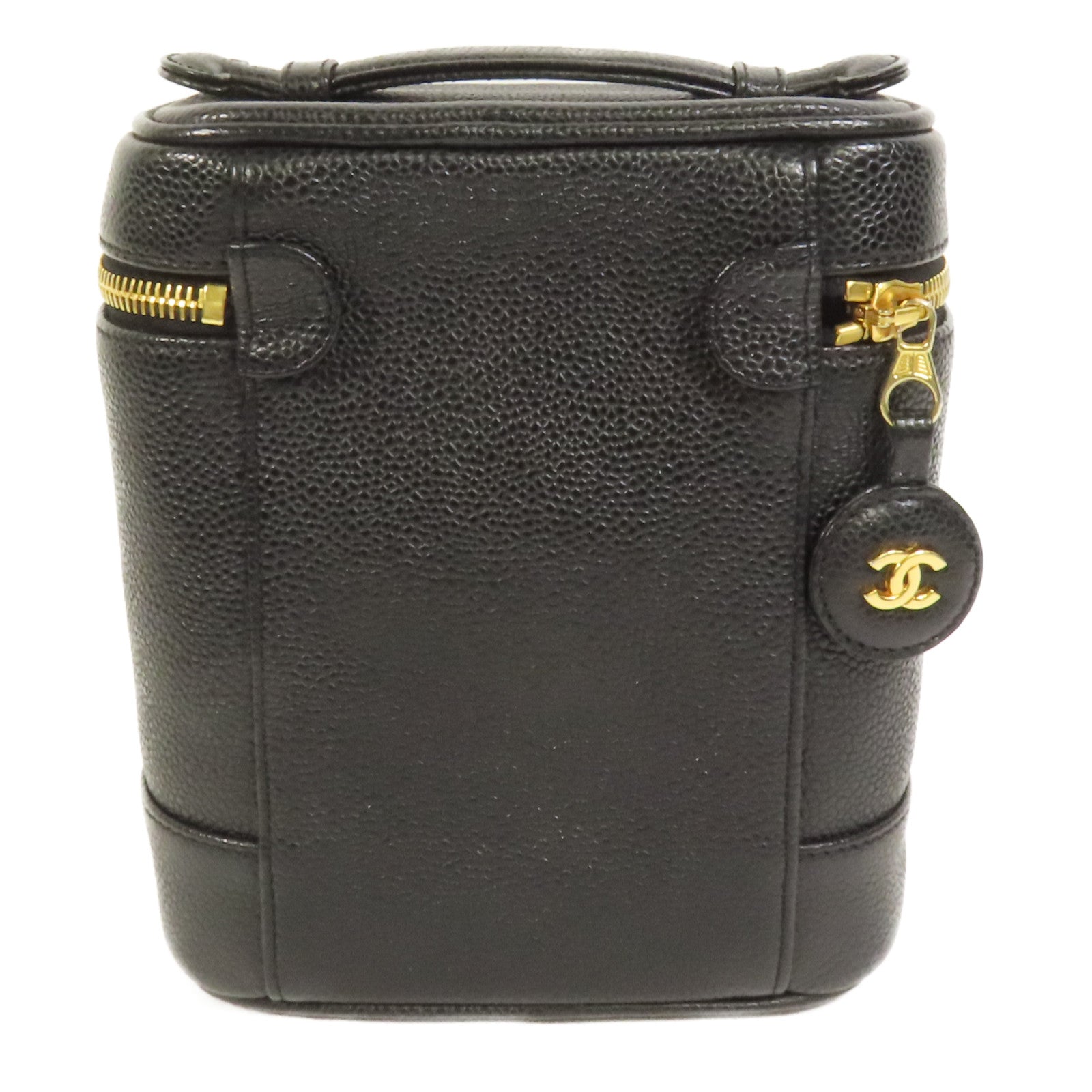 CHANEL 牛皮皮革Vintage Vanity金扣手挽袋