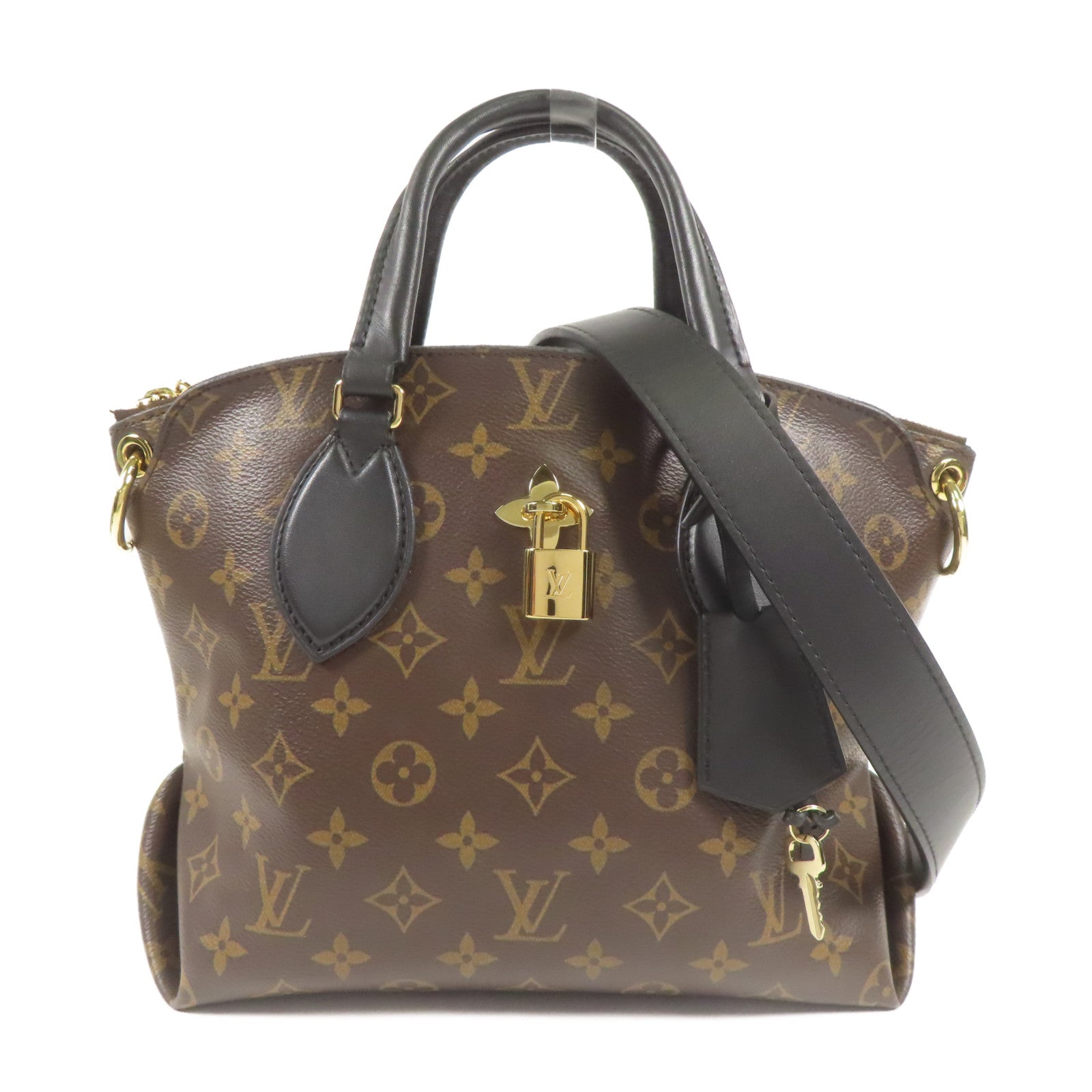 LOUIS VUITTON Monogram Flower Zip Tote金扣手挽肩背兩用袋