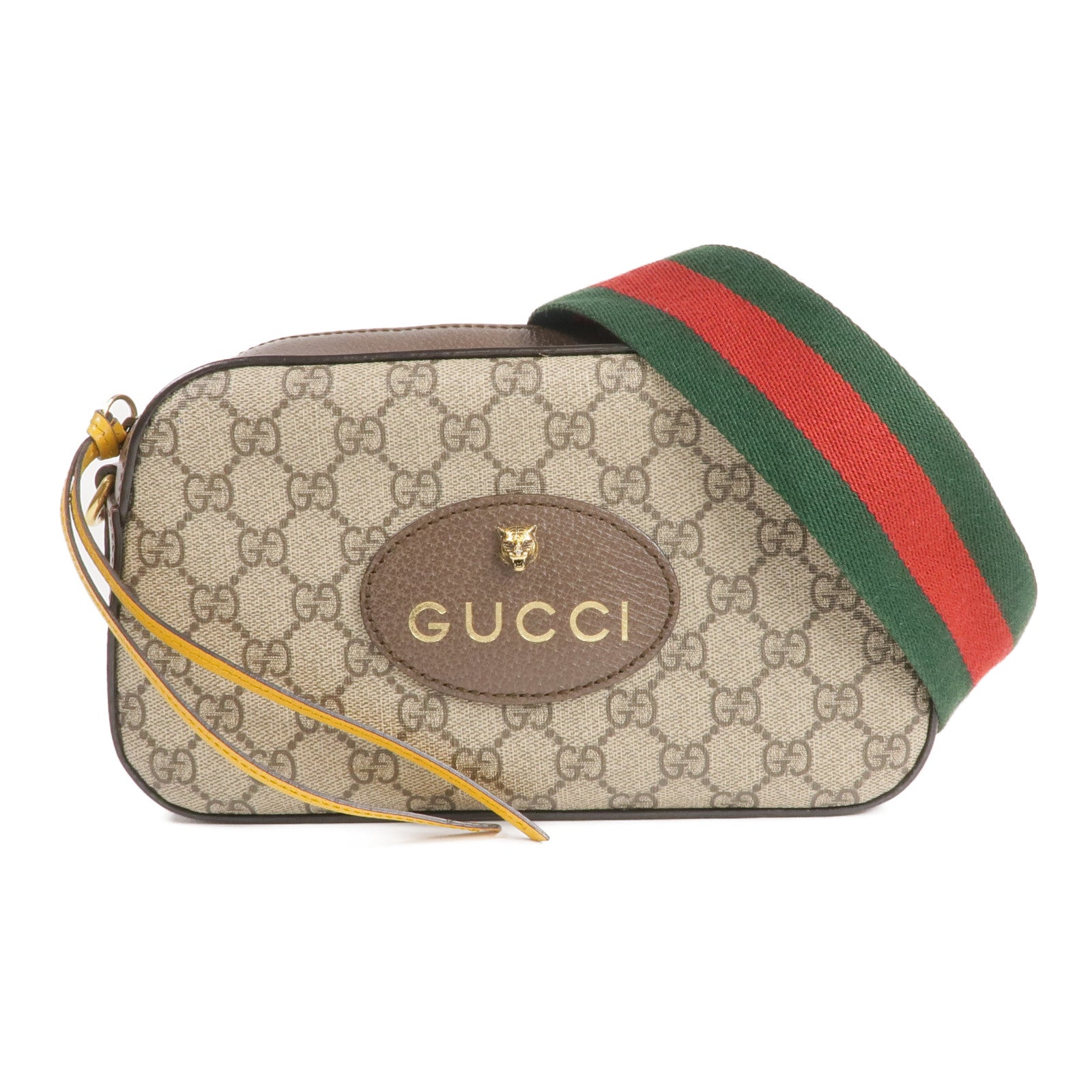 GUCCI 塗層帆布Neo Vintage GG Supreme金扣肩背袋