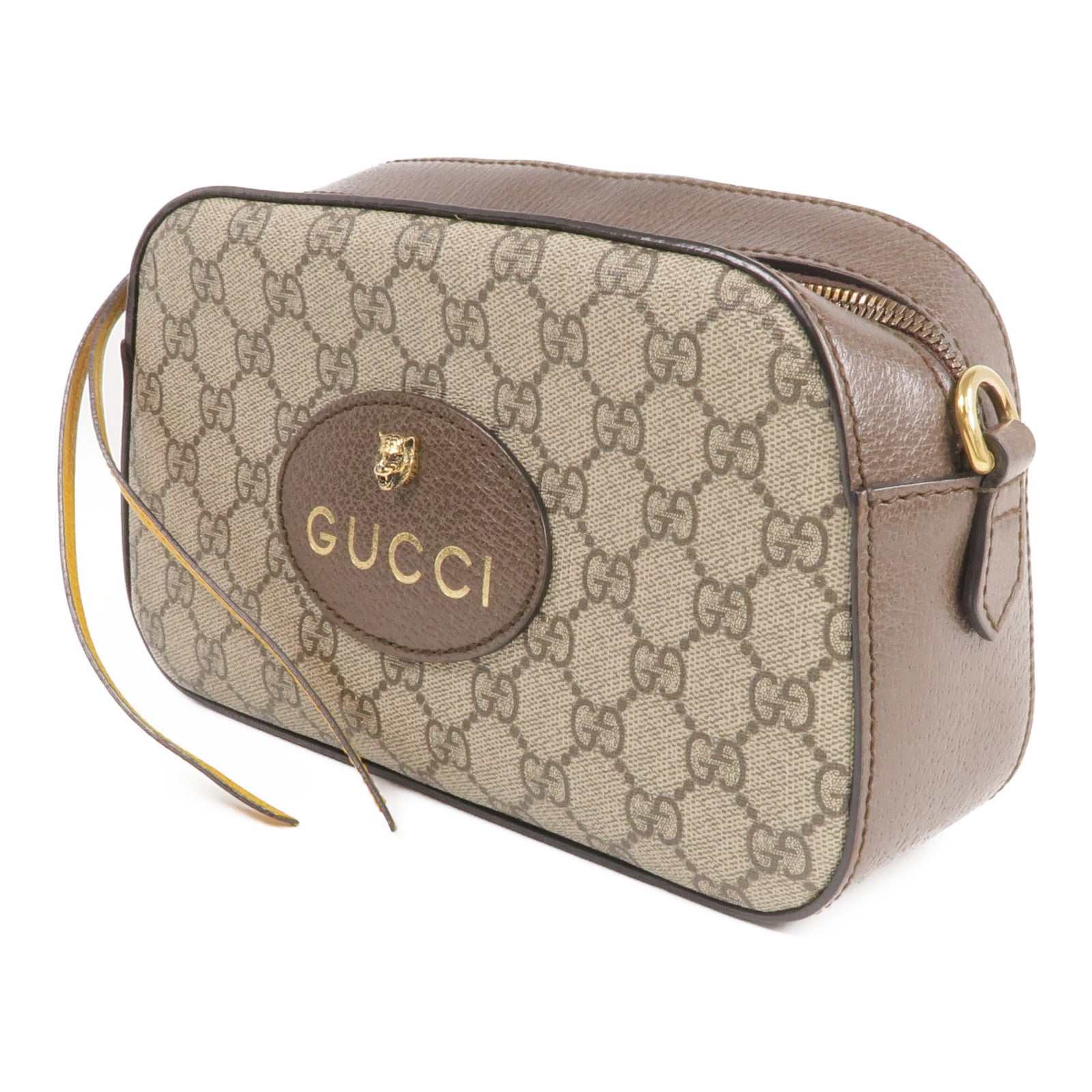 GUCCI 塗層帆布Neo Vintage GG Supreme金扣肩背袋