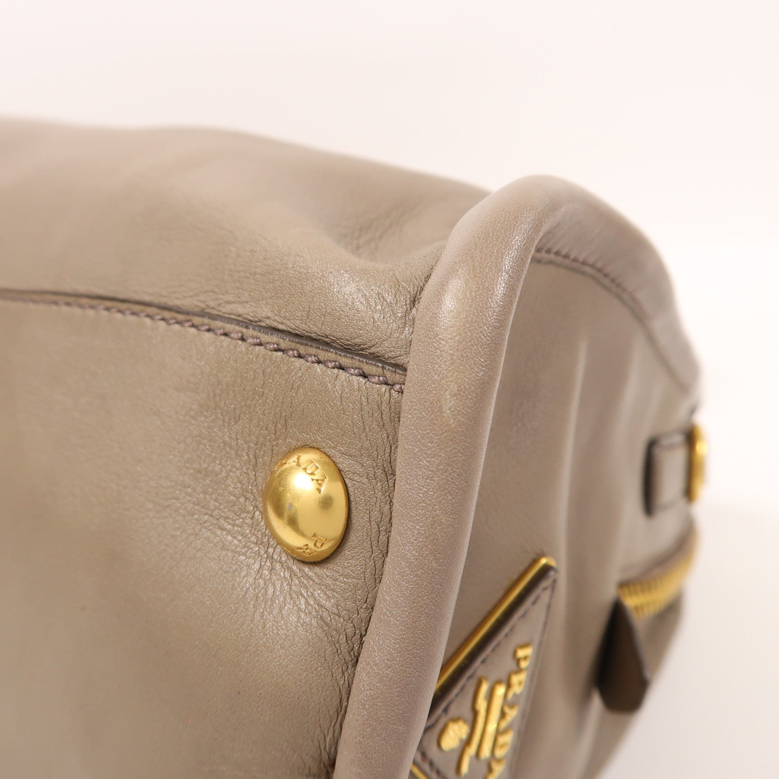 PRADA 牛皮皮革2 Way Shoulder金扣手挽肩背兩用袋