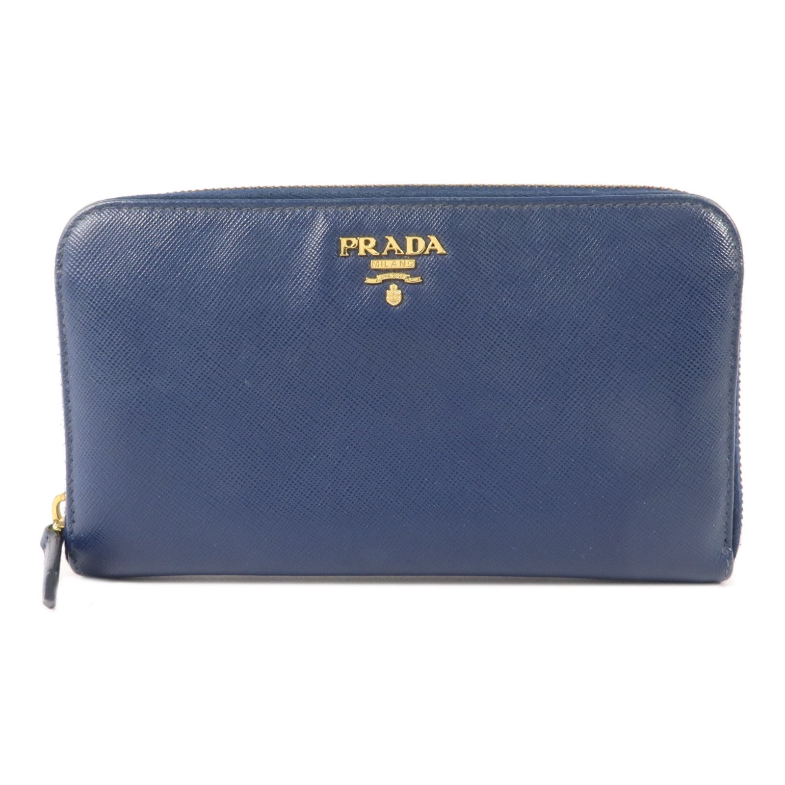 PRADA Saffiano皮革Round Zippy Long Wallet長錢包