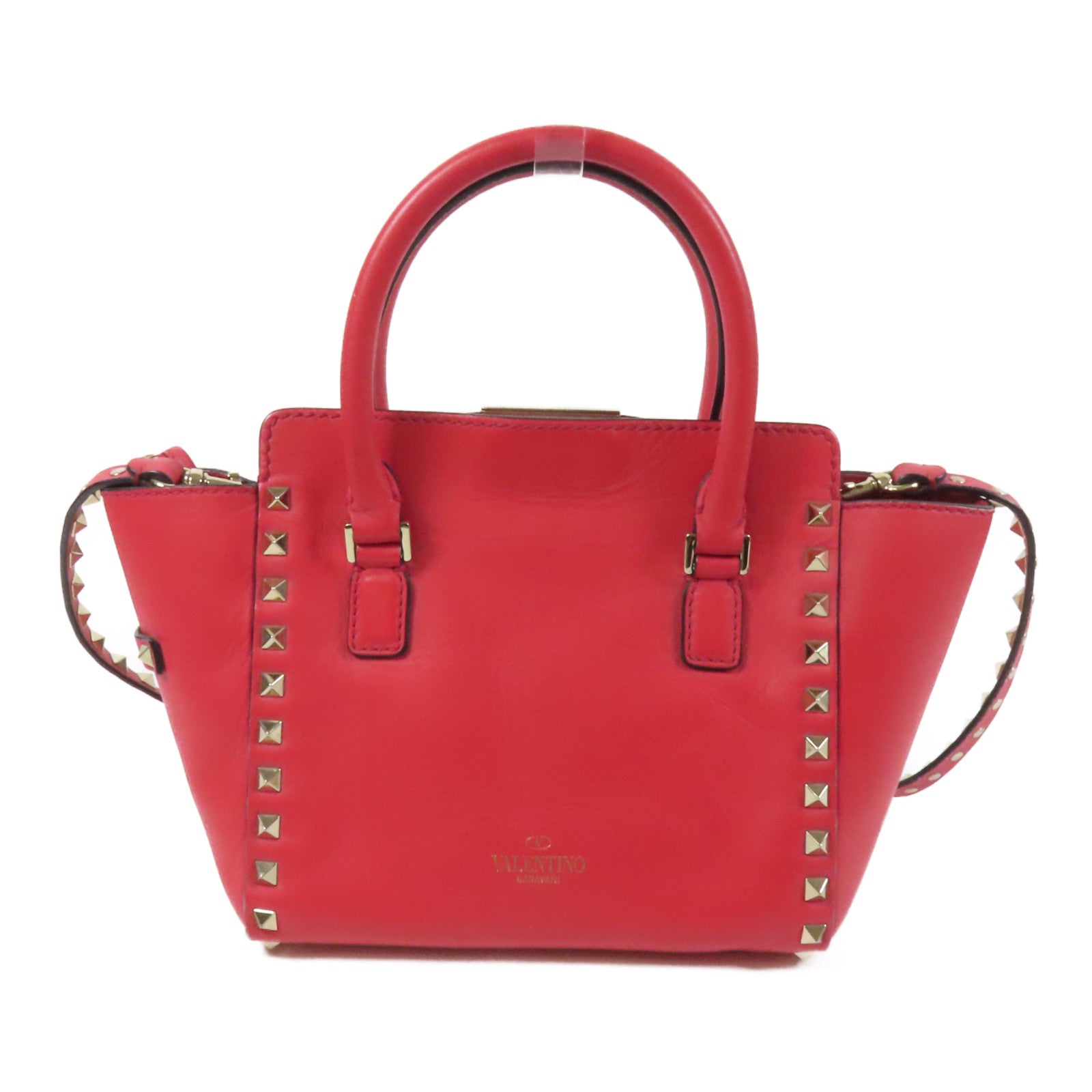 Valentino 牛皮皮革2way Shoulder Bag金扣手挽肩背兩用袋