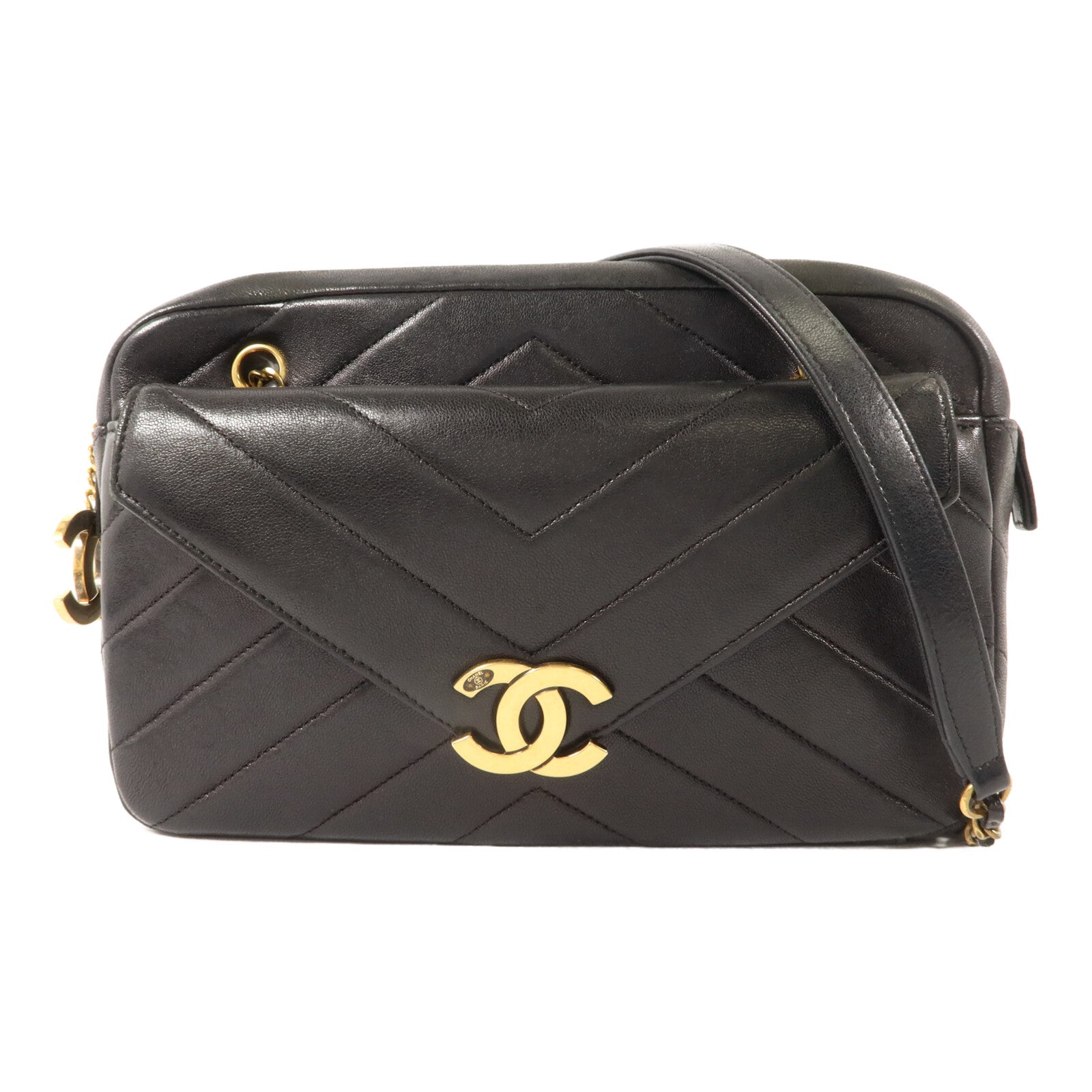 CHANEL 羊皮皮革Chain Shoulder鏈帶肩背袋