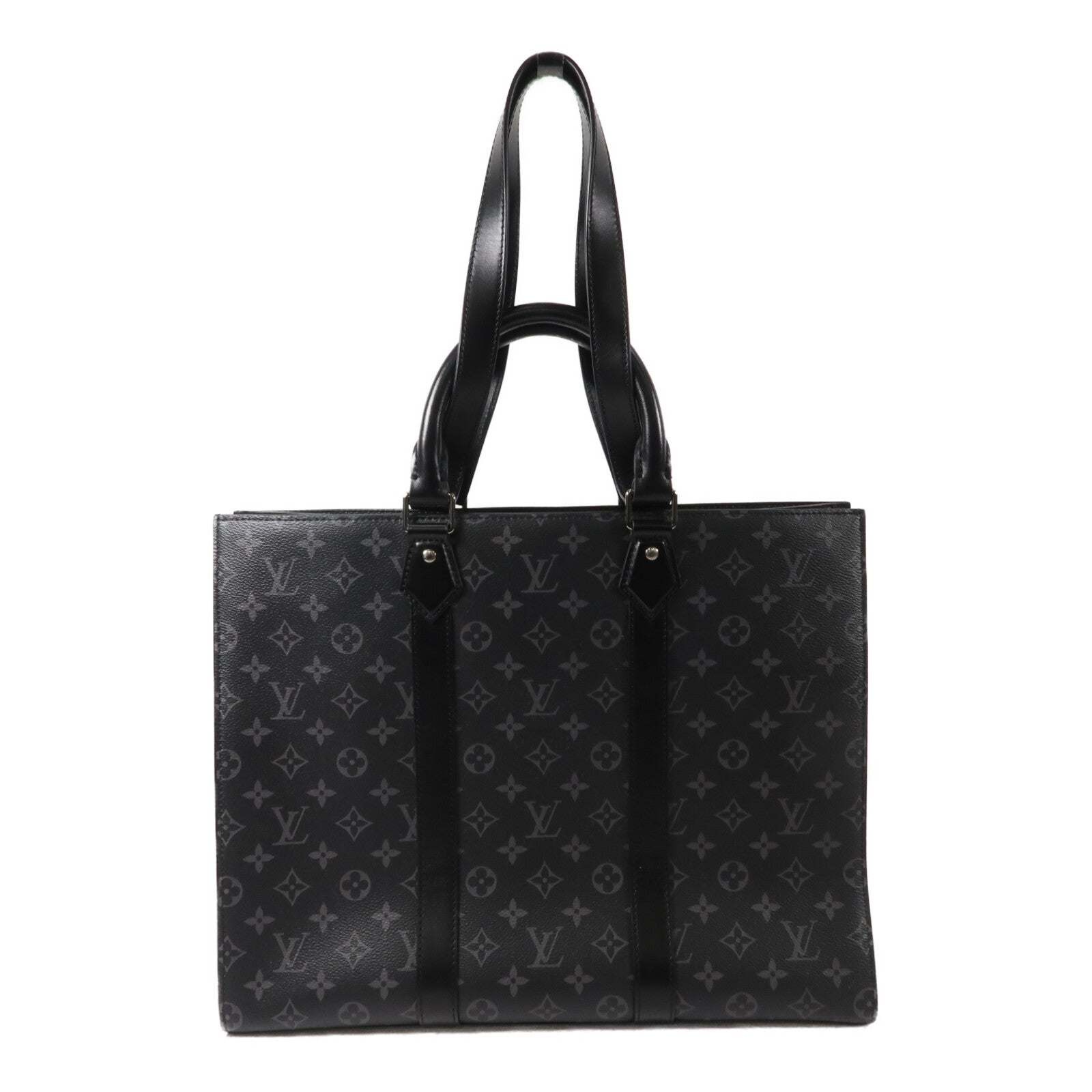 LOUIS VUITTON Monogram Eclipse Sac Plat 24H手挽肩背兩用袋