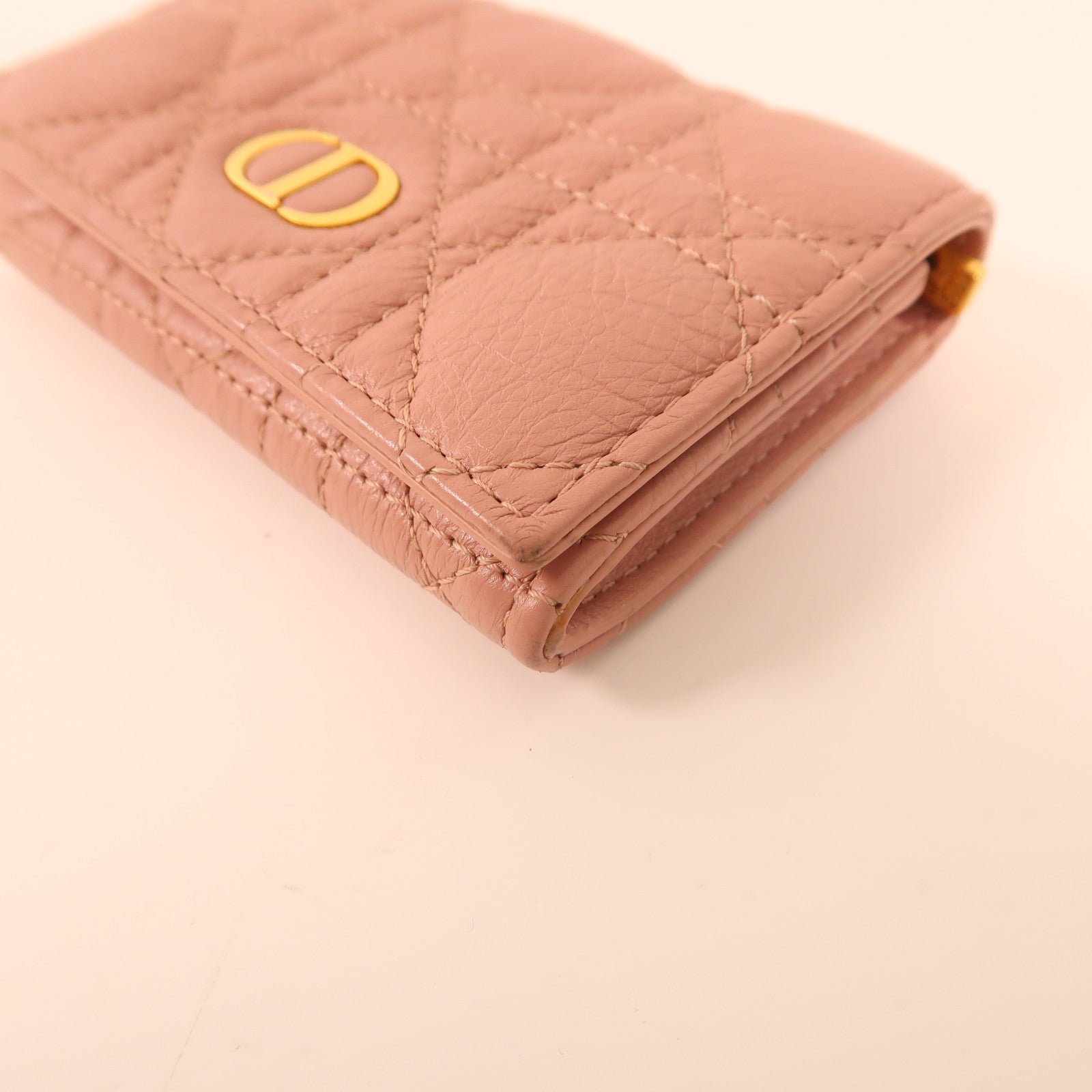 Dior 牛皮皮革Caro Xs Wallet金扣錢包