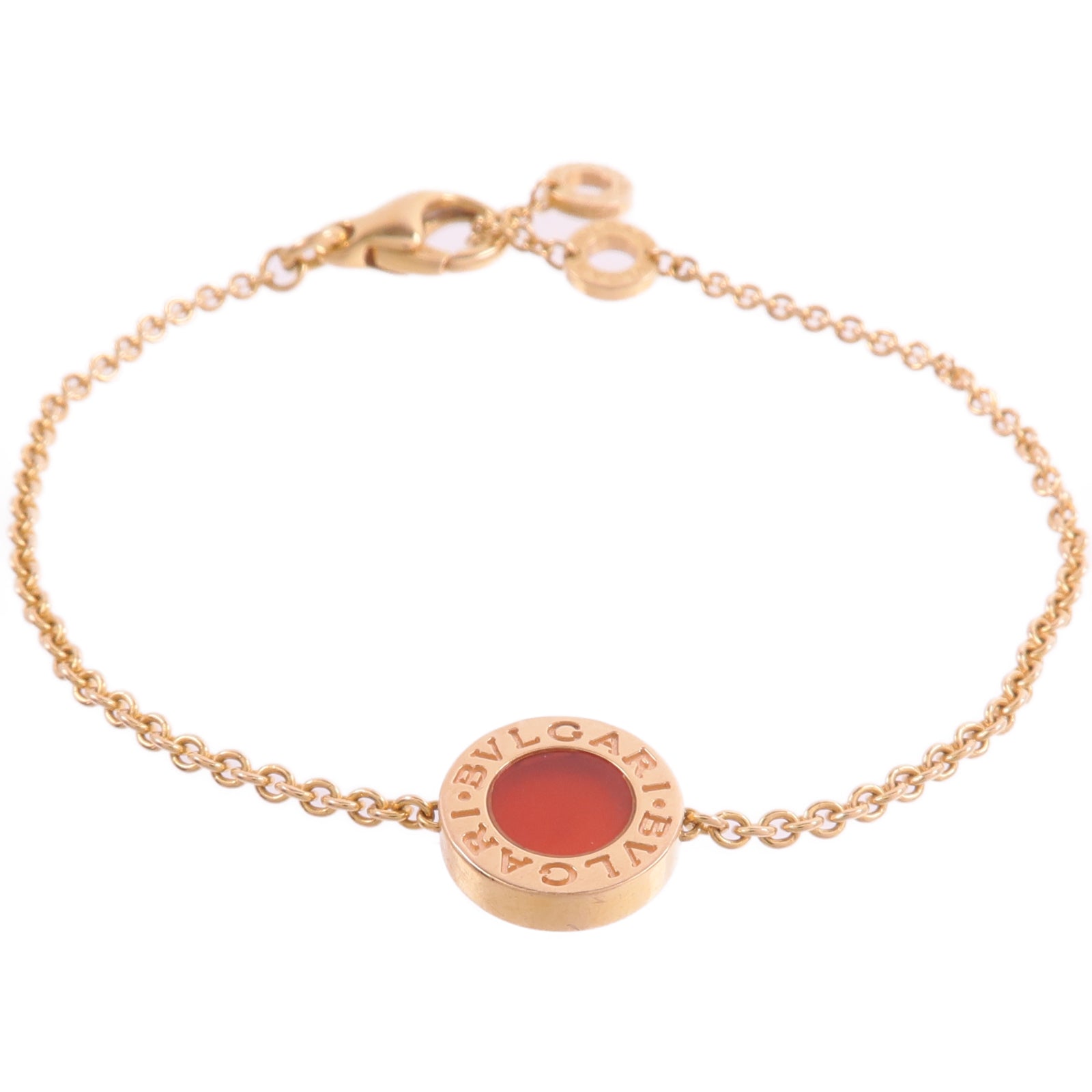 BVLGARI 18K玫瑰金Bvlgari Bracelet紅玉髓/珍珠母貝手鏈