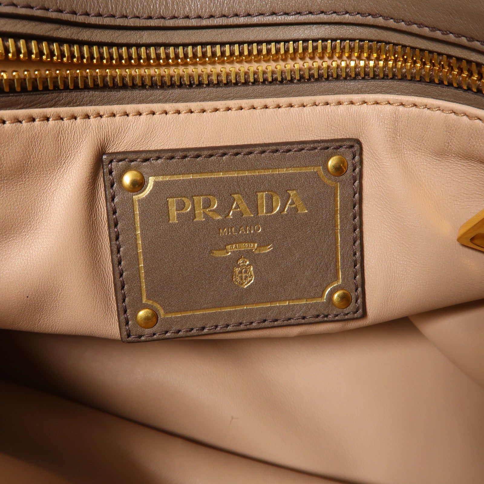 PRADA 牛皮皮革2 Way Shoulder金扣手挽肩背兩用袋