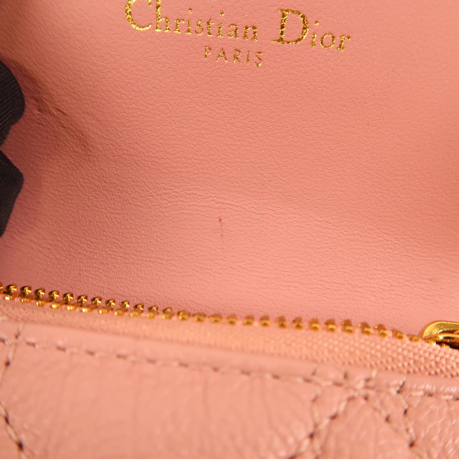 Dior 牛皮皮革Caro Xs Wallet金扣錢包