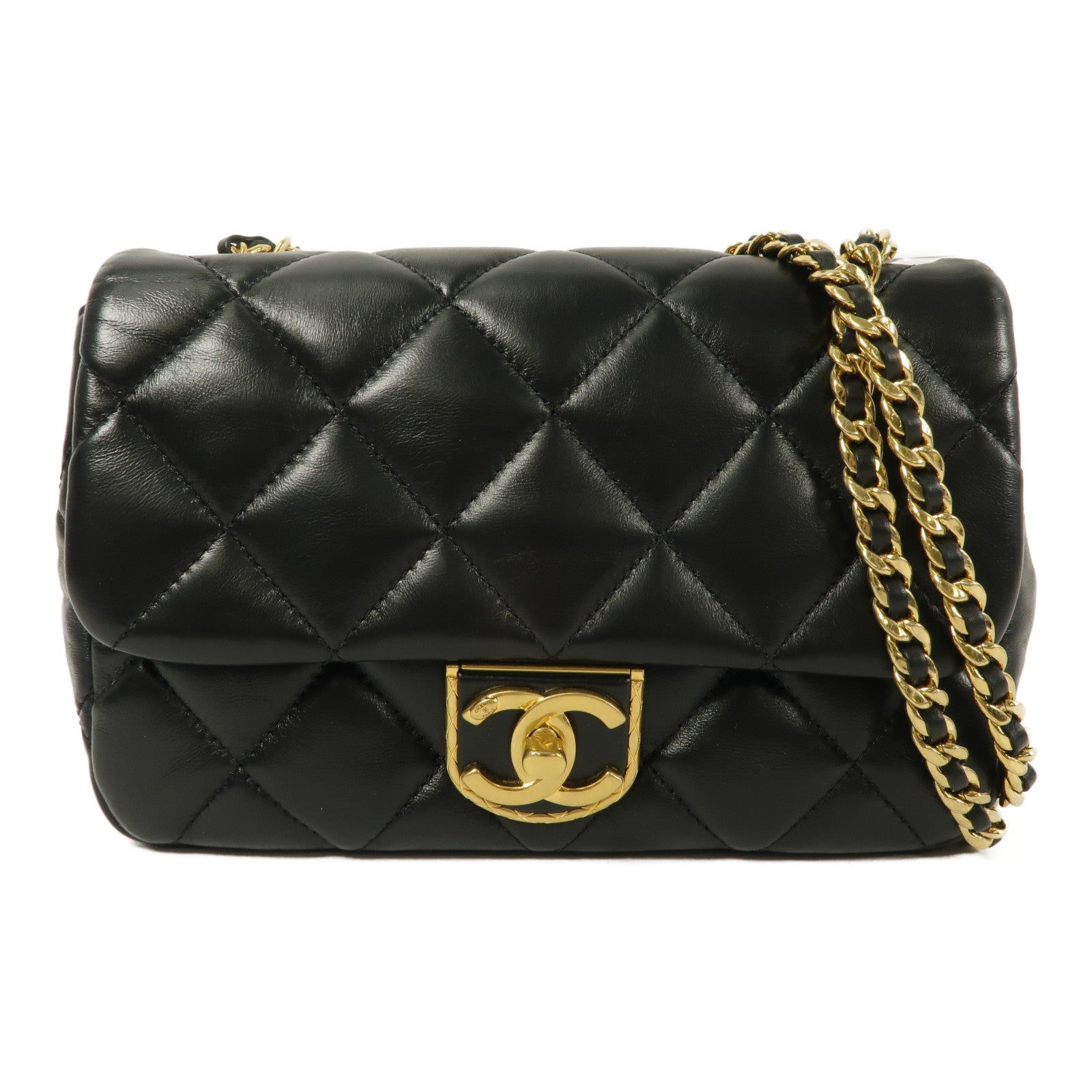 CHANEL 羊皮皮革Chain Shoulder鏈帶肩背袋