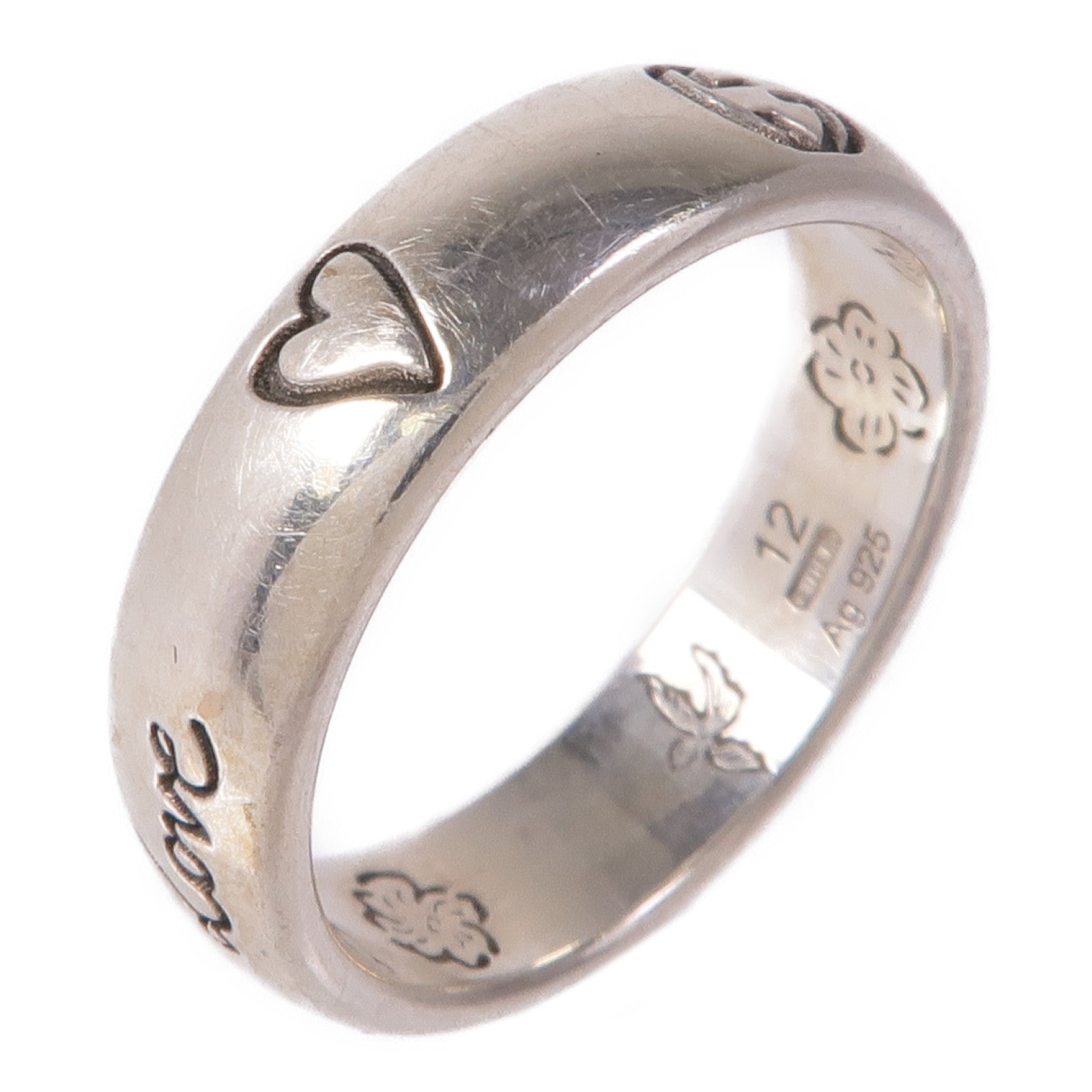 GUCCI 925純銀Blind For Love Ring戒指US#5.75