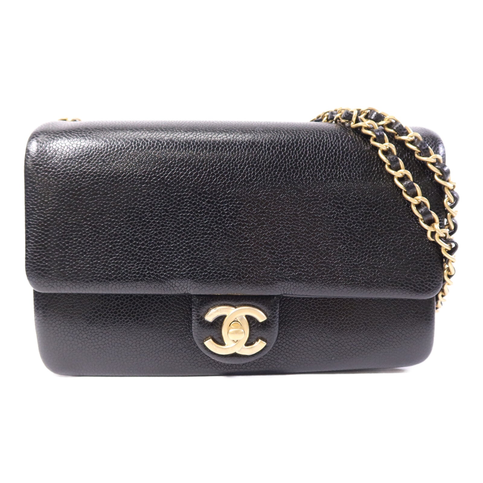 CHANEL 【激減優惠】牛皮皮革Chain Shoulder Bag金扣鏈帶肩背袋
