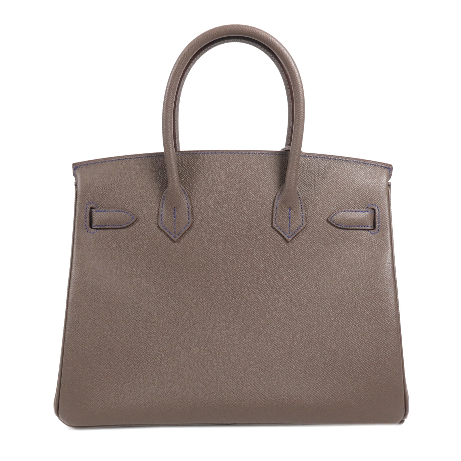 HERMES Epsom皮革Birkin 30金扣手挽袋Etain