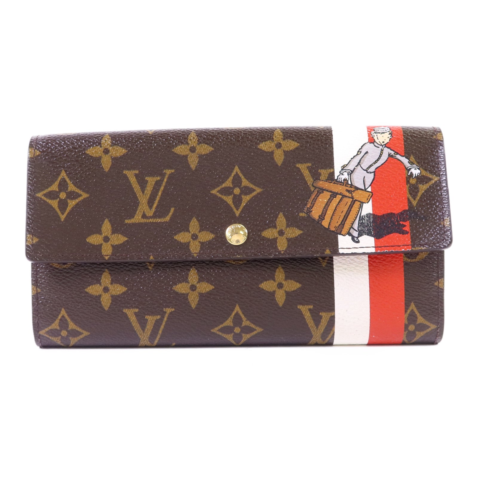 LOUIS VUITTON Monogram Groom Portefeuille Sarah金扣長錢包