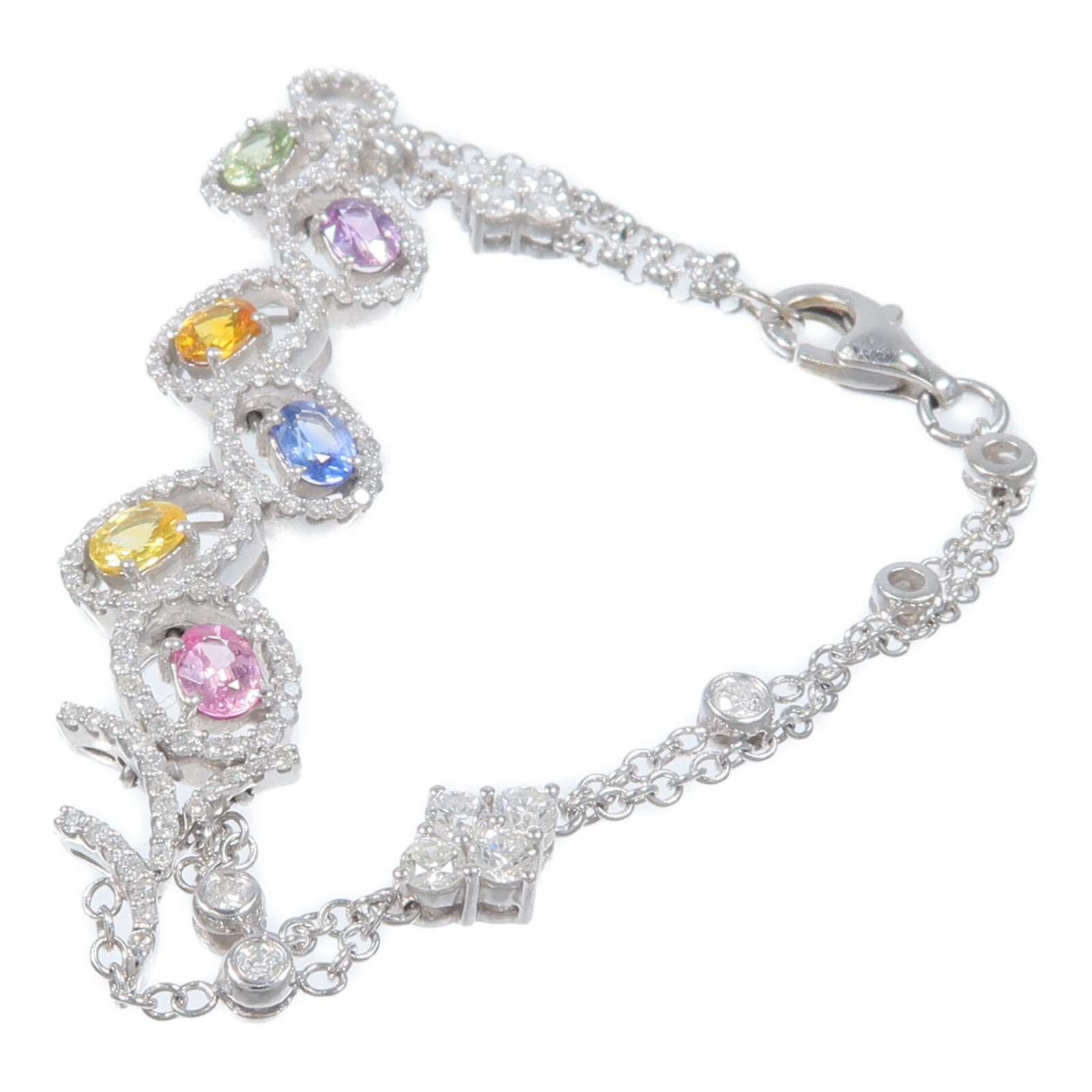 JEWELRY 18K白金Color stone Bracelet彩色寶石手鏈