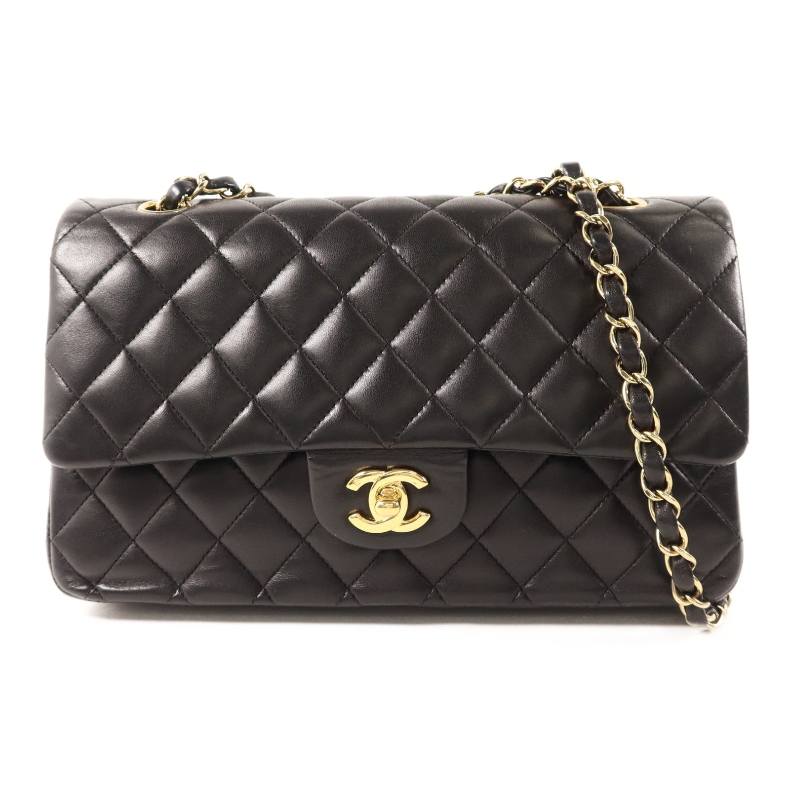 CHANEL 【激減優惠】羊皮皮革Classic 25金扣鏈帶肩背袋