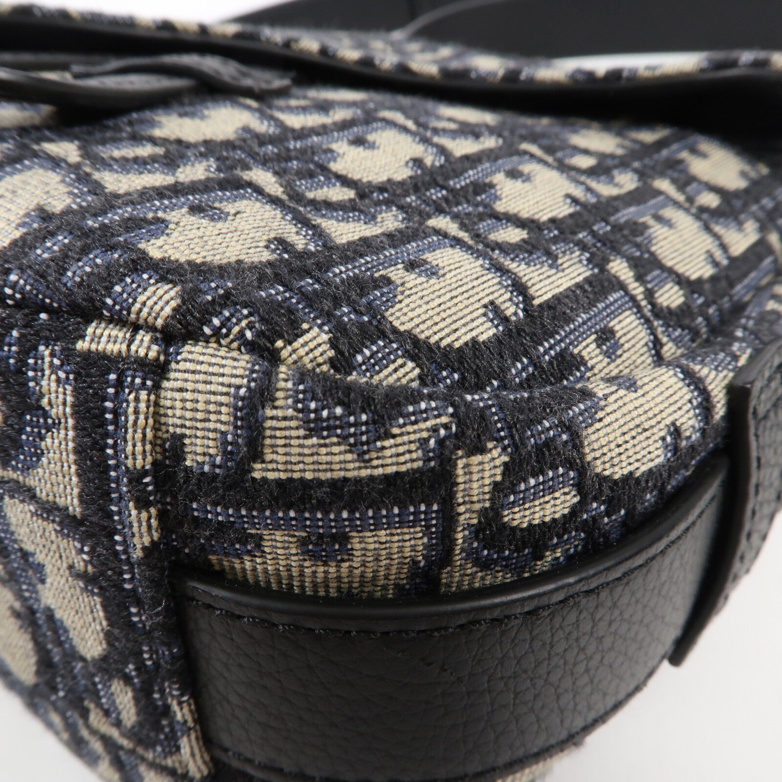 Dior 帆布Mini Saddle soff銀扣手挽肩背兩用袋