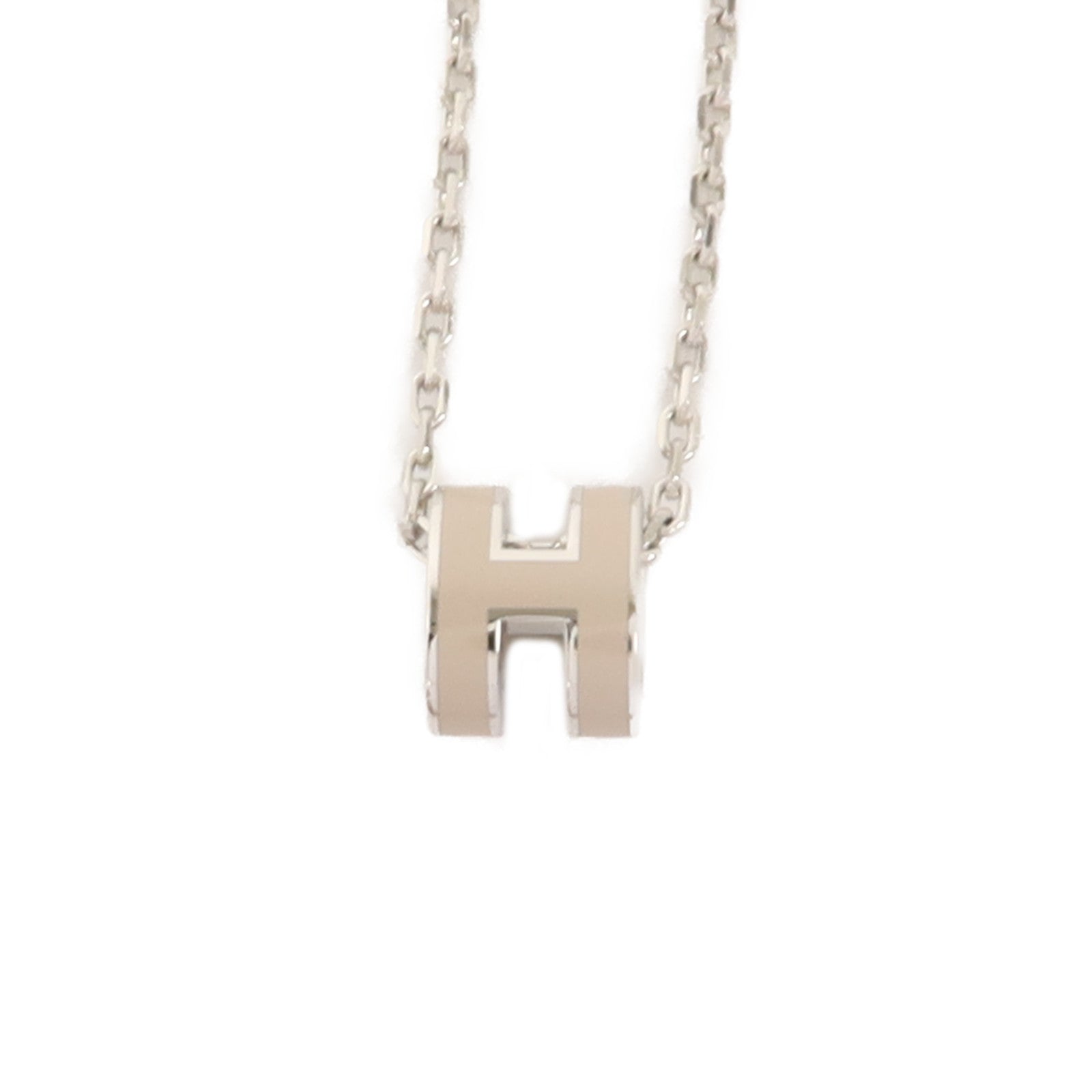 HERMES 金屬Mini Pop H項鍊Marron Glace