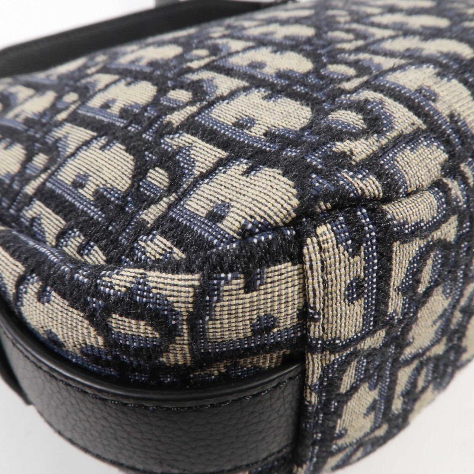 Dior 帆布Mini Saddle soff銀扣手挽肩背兩用袋