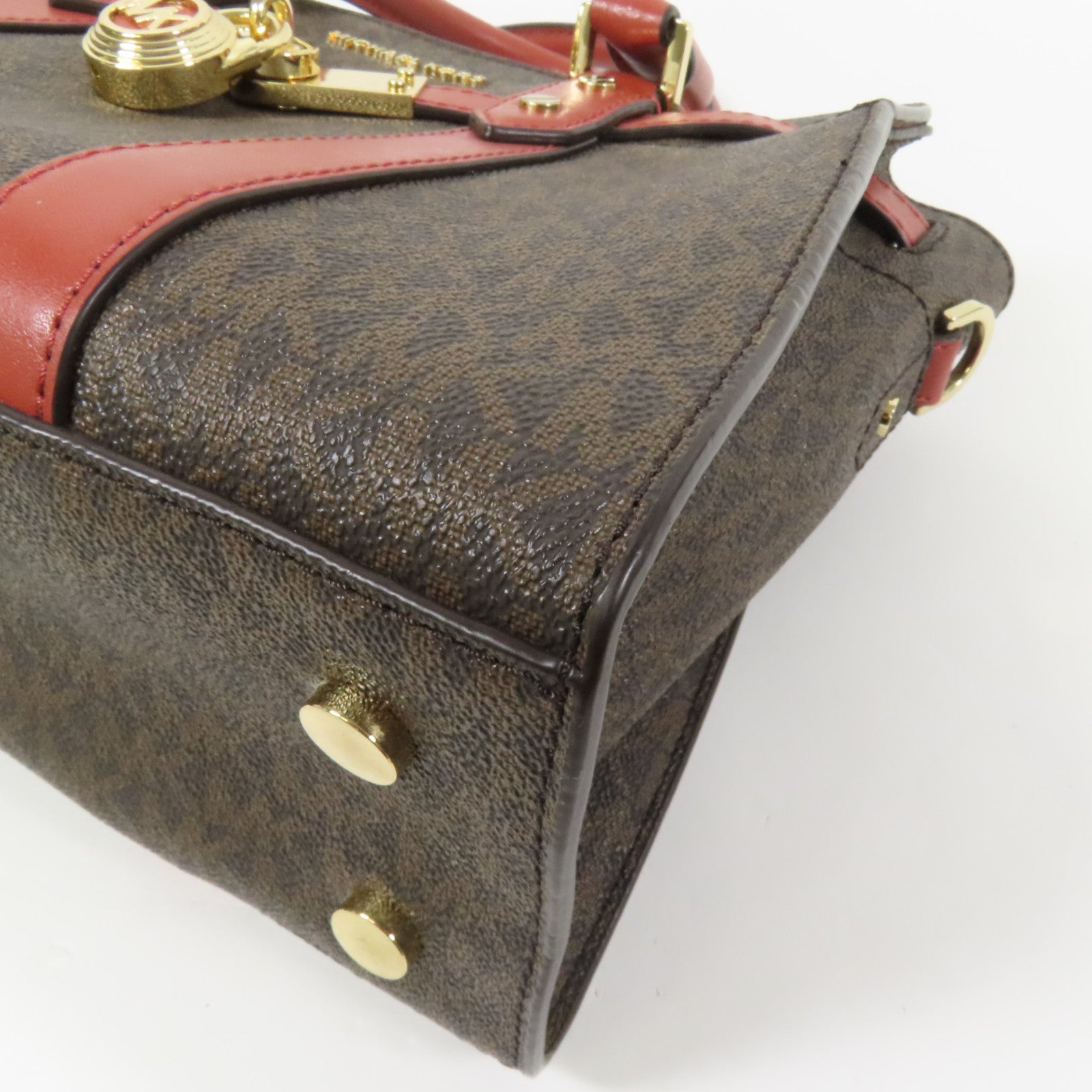 Michael Kors 塗層帆布Shoulder Bag金扣手挽袋