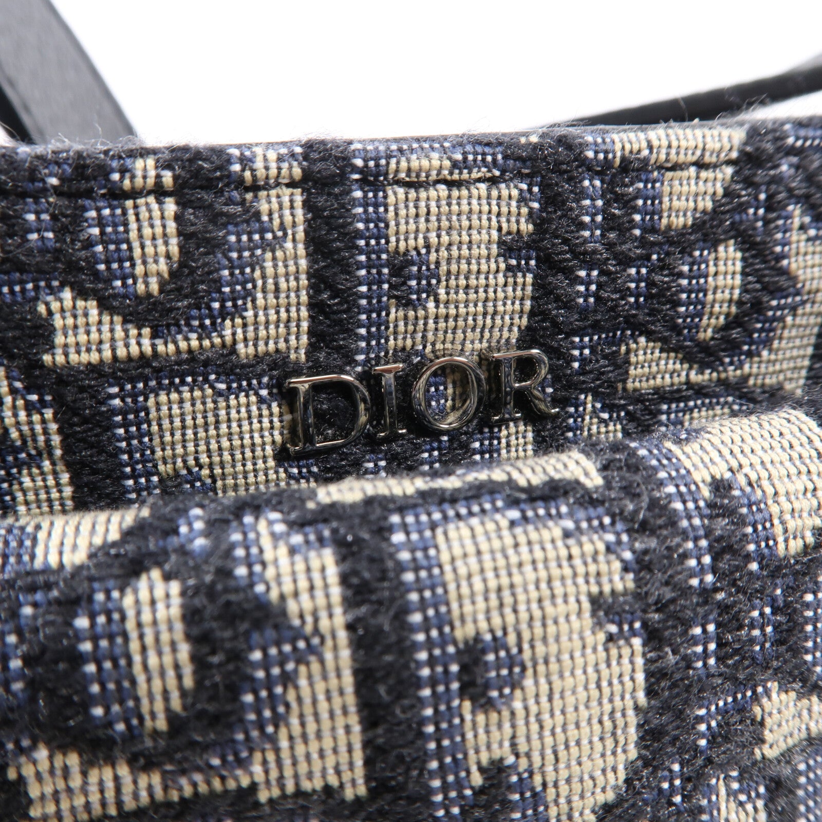 Dior 帆布Mini Saddle soff銀扣手挽肩背兩用袋