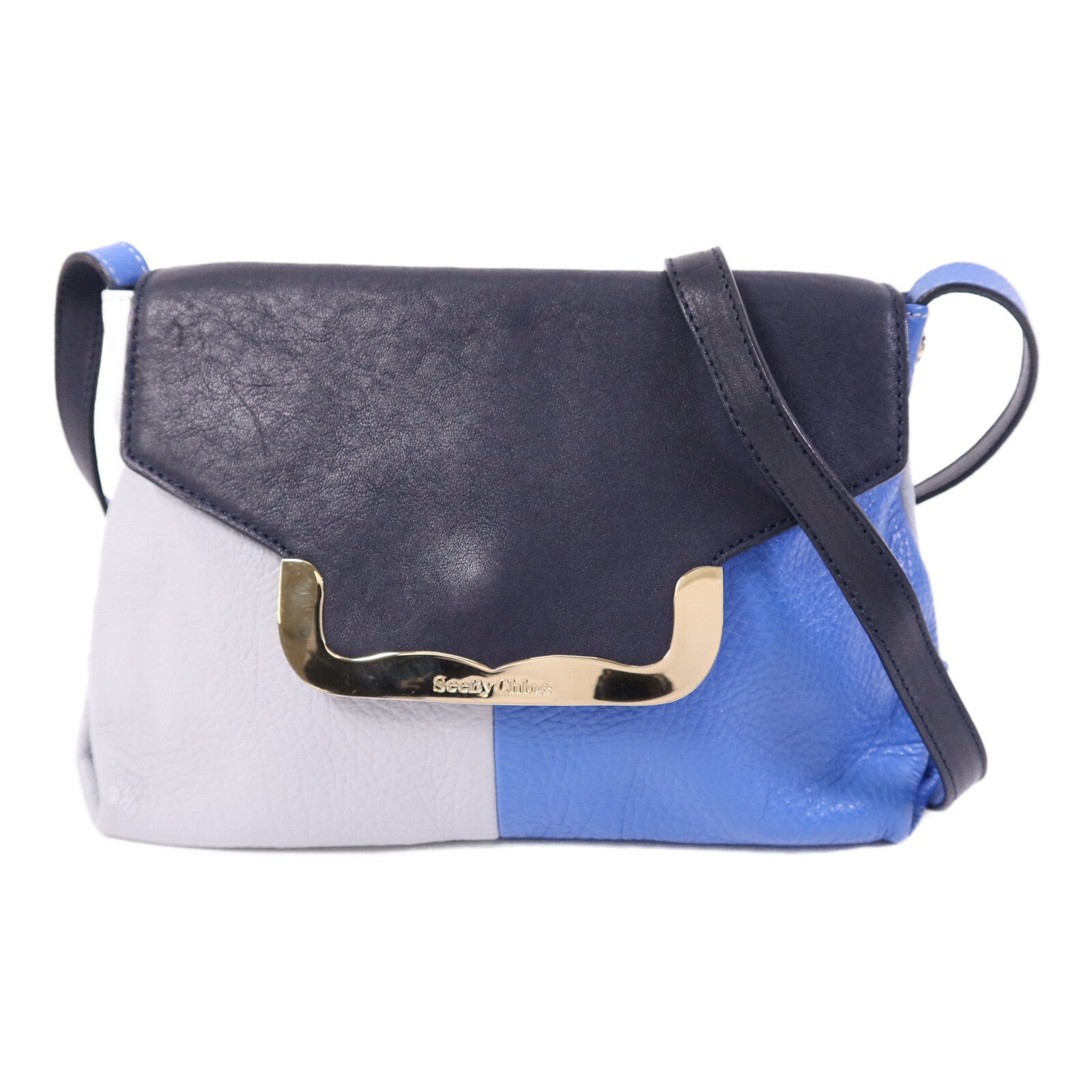 SEE BY CHLOE 牛皮皮革Shoulder Bag金扣肩背袋