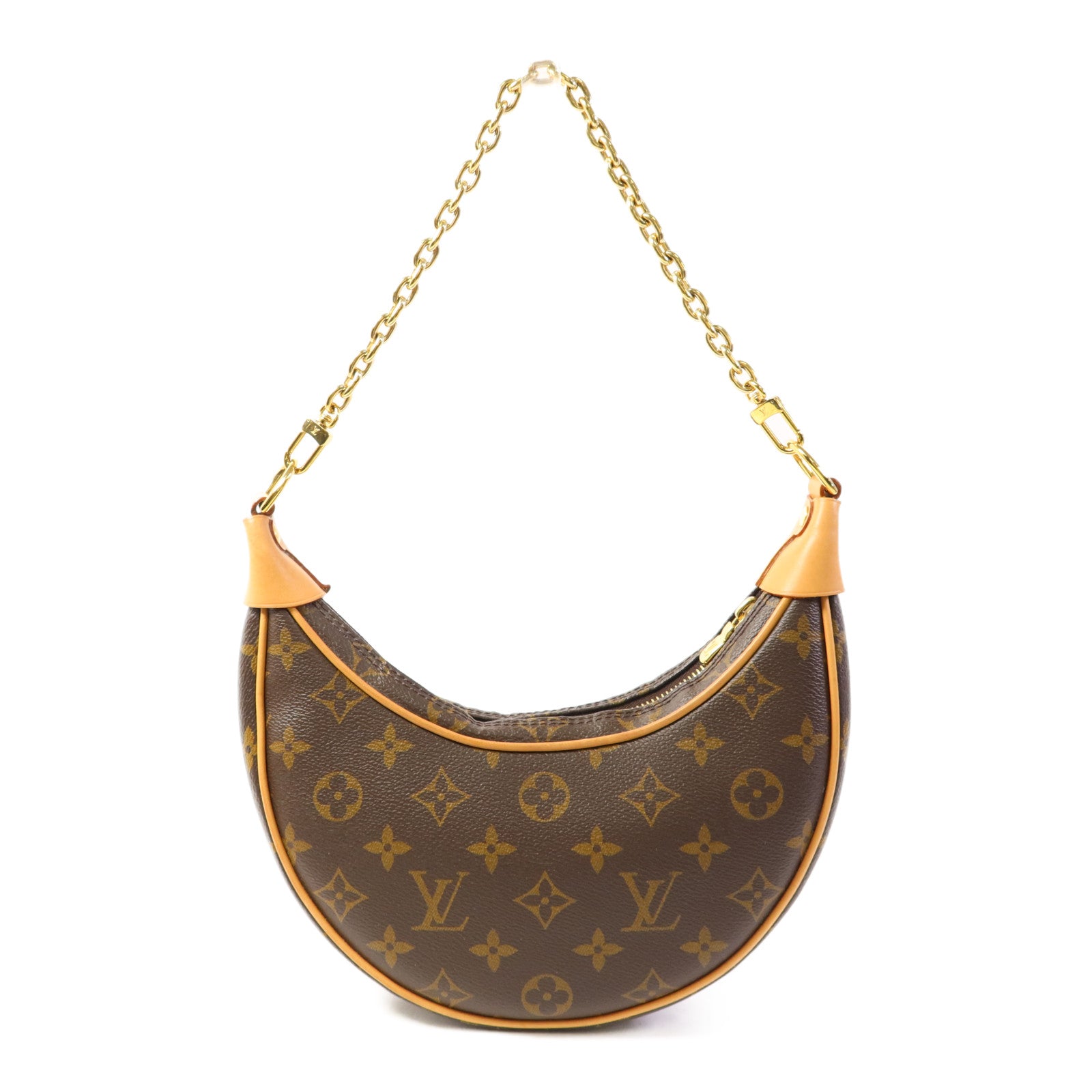 LOUIS VUITTON Monogram Loop金扣肩背袋棕色