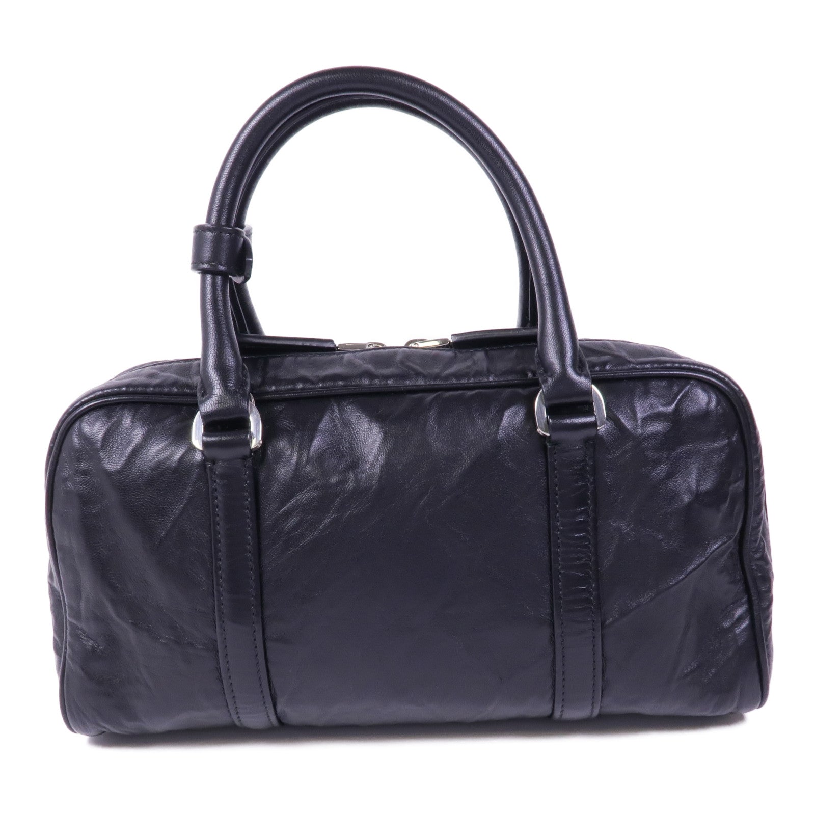 PRADA 牛皮皮革2 Way Shoulder Bag銀扣手挽肩背兩用袋