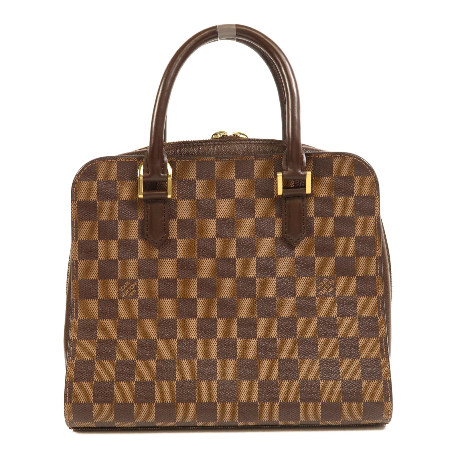 LOUIS VUITTON Damier Triana金扣手挽袋