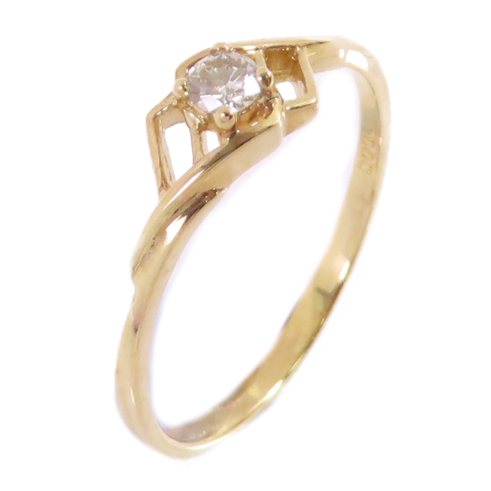 JEWELRY 18K黃金/鑽石Diamond Ring戒指US#6.5
