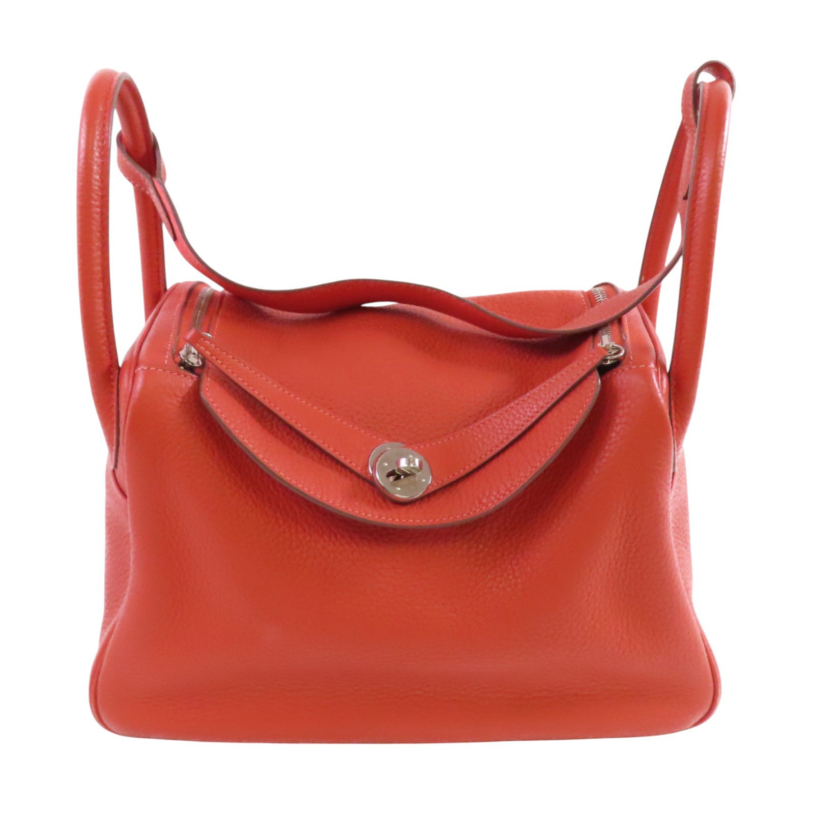 HERMES PHW Lindy 30 Shoulder Bag Clemence Leather