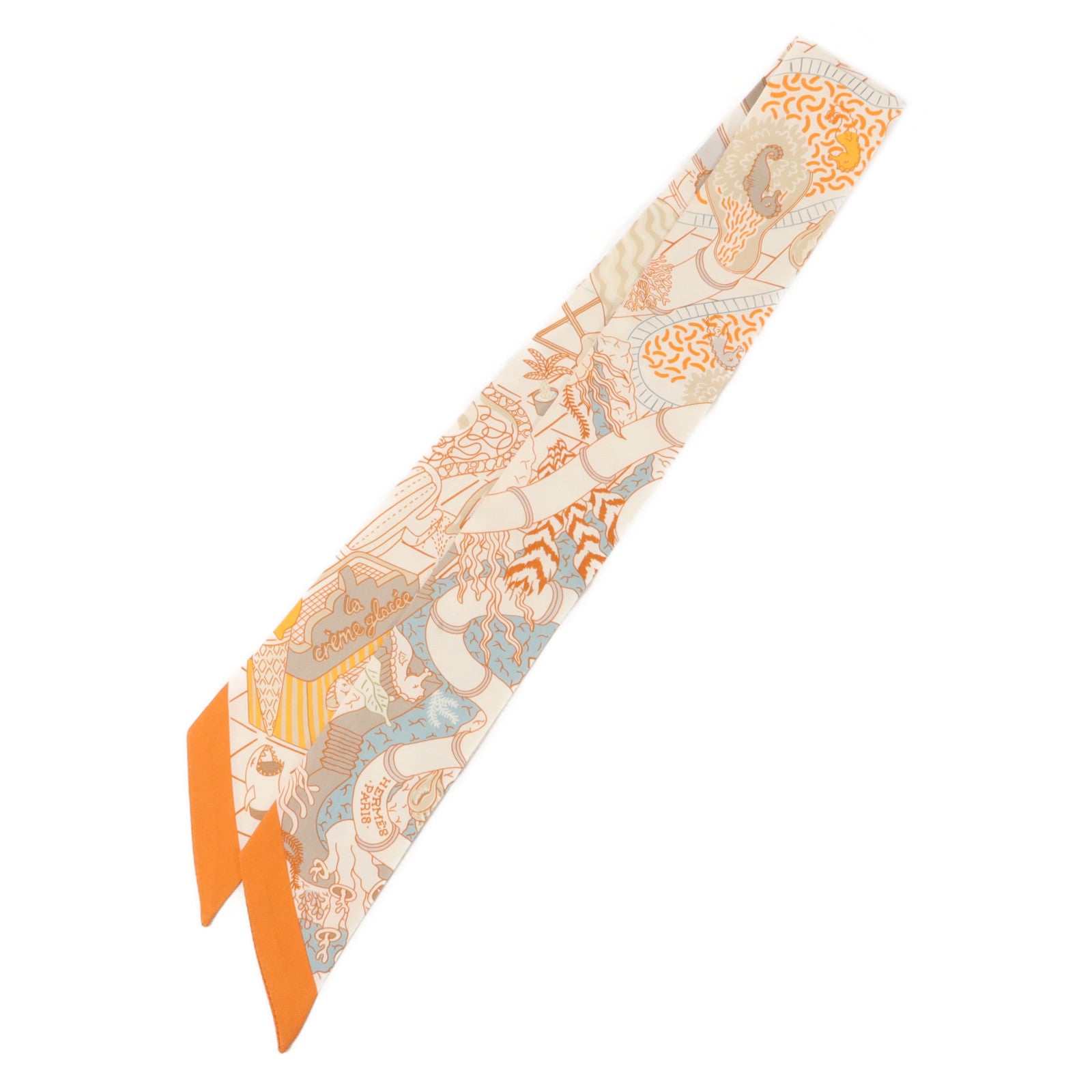 HERMES 絲質Twilly絲巾