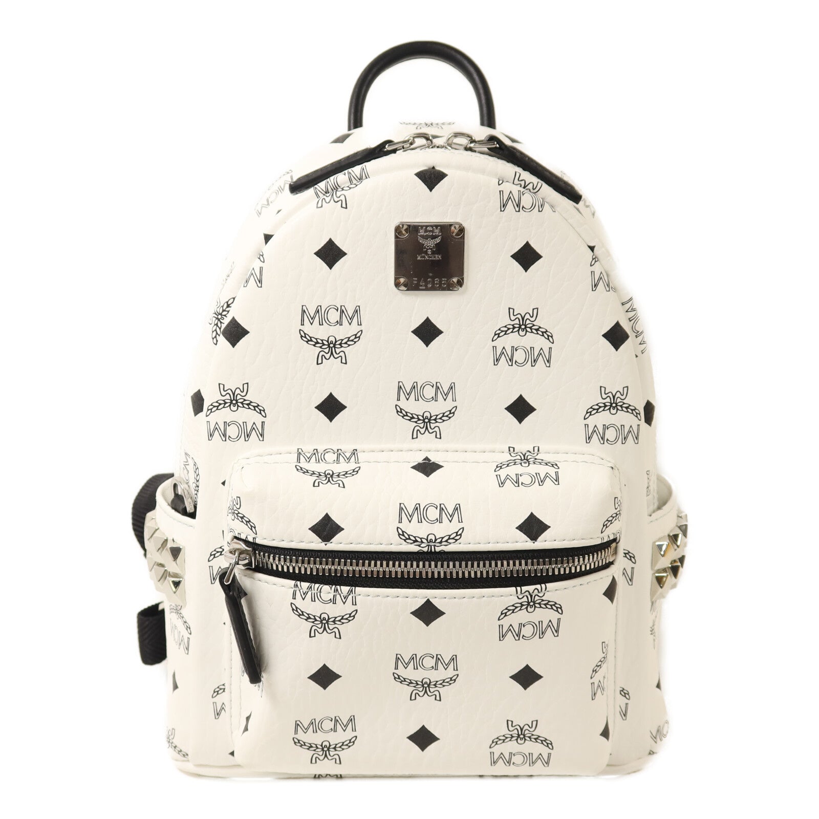 MCM 塗屠帆布Backpack銀扣背包