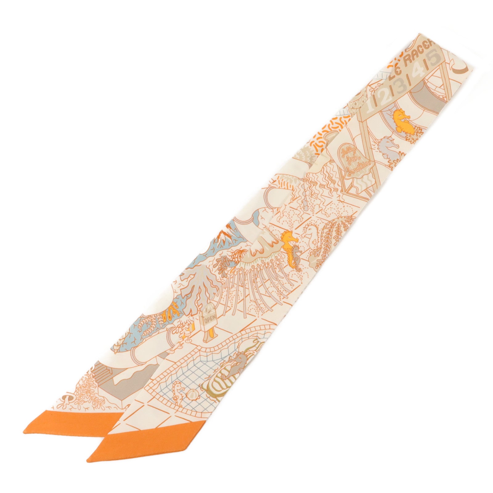 HERMES 絲質Twilly絲巾