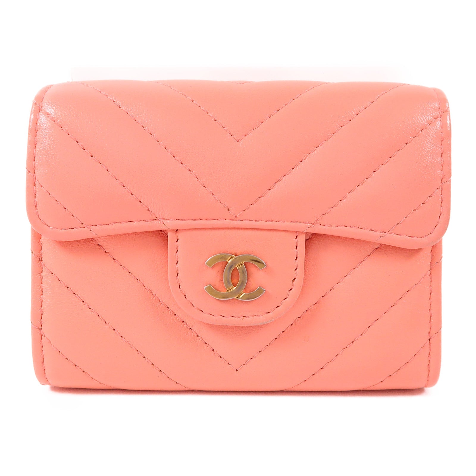 CHANEL 牛皮皮革Card Case金扣卡片套