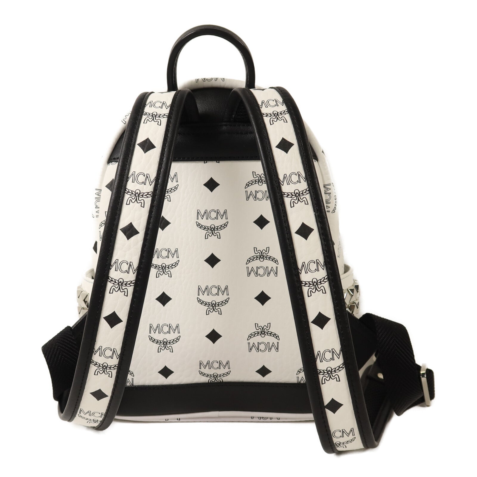 MCM 塗屠帆布Backpack銀扣背包