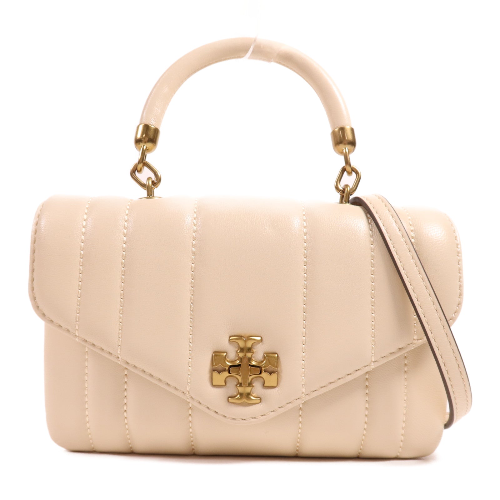 羊皮皮革Mini Kira Top Handle金扣手挽肩背兩用袋