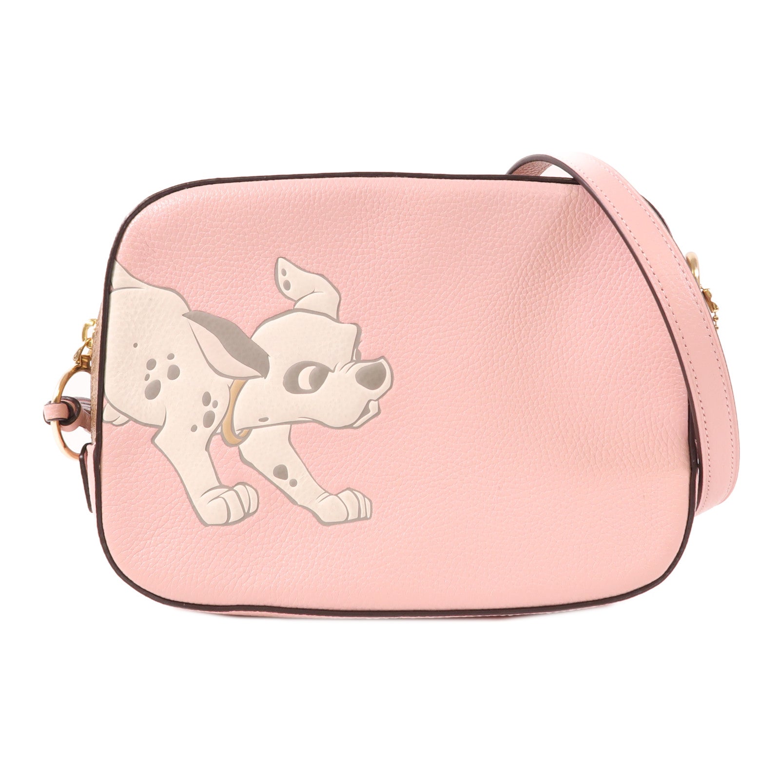 COACH 皮革/塗層帆布Shoulder Bag金扣肩背袋