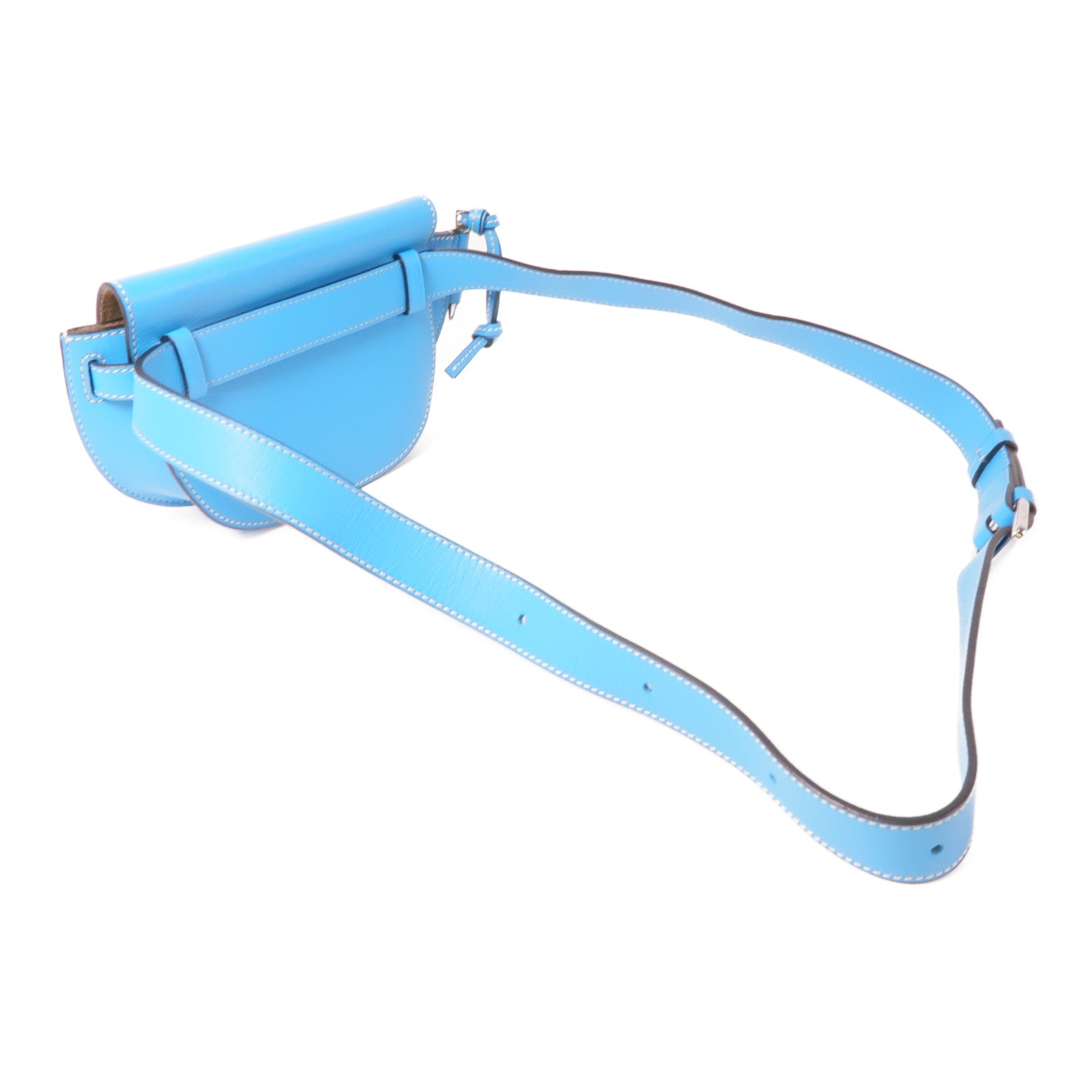 LOEWE 牛皮皮革Gate Bumbag銀扣腰包