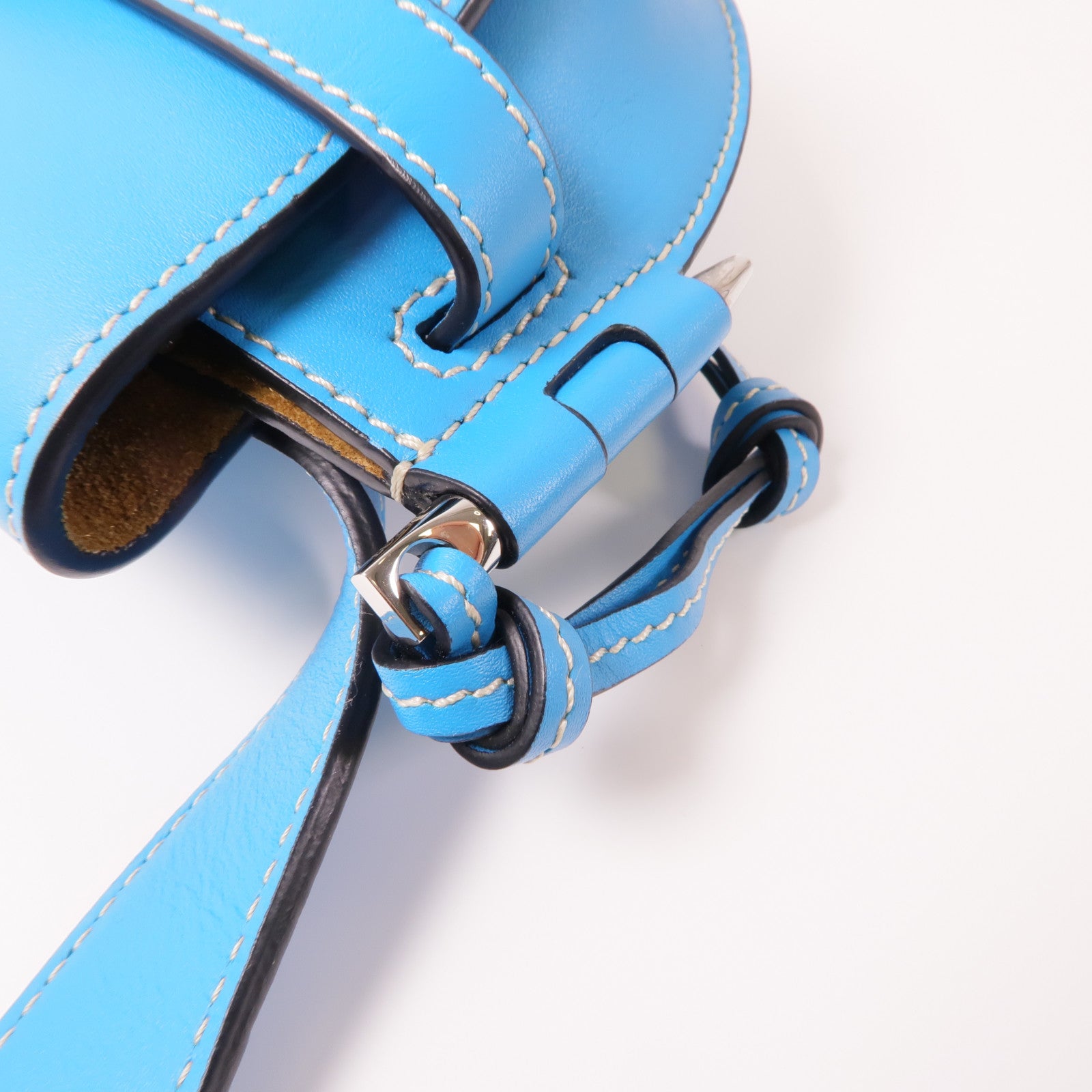 LOEWE 牛皮皮革Gate Bumbag銀扣腰包