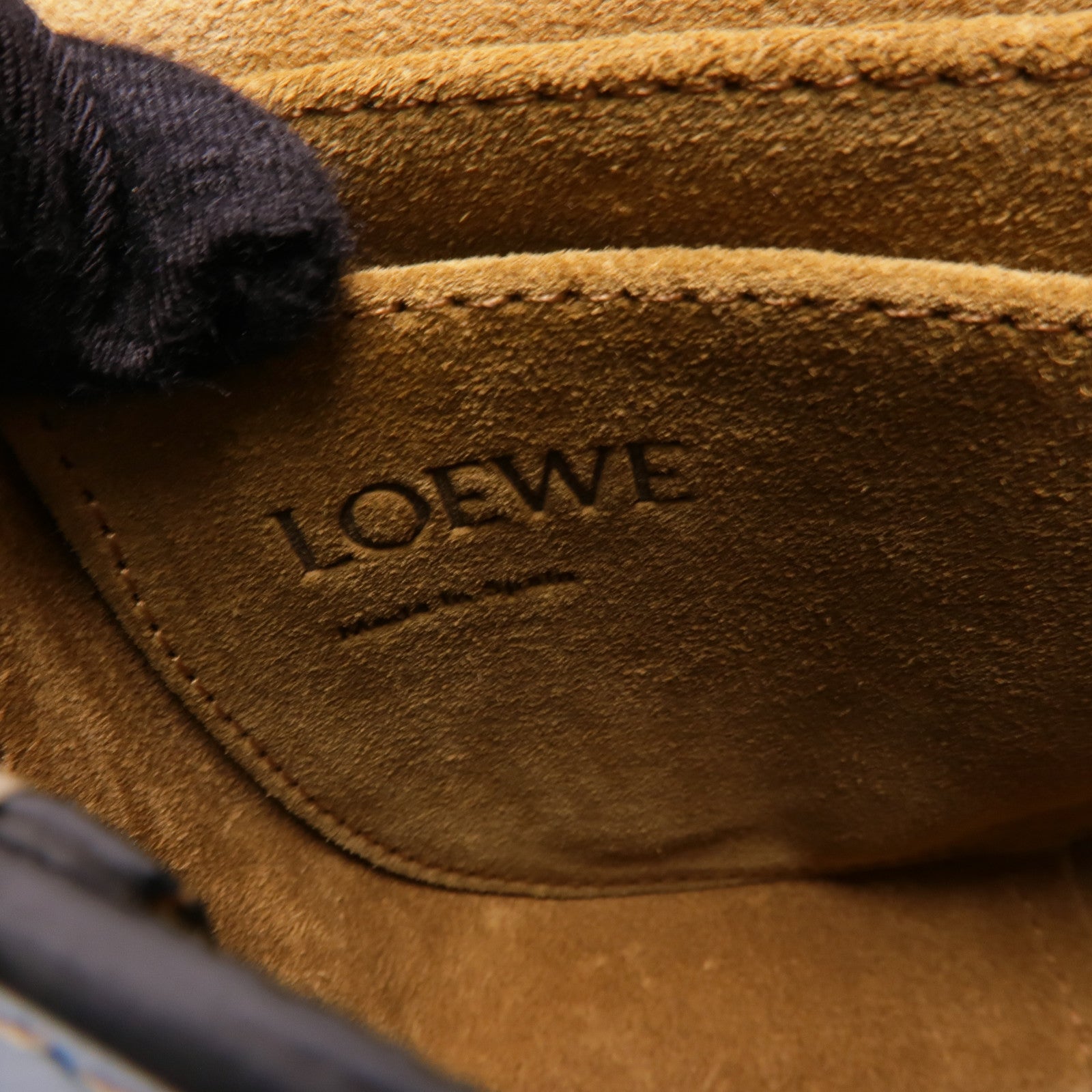 LOEWE 牛皮皮革Gate Bumbag銀扣腰包