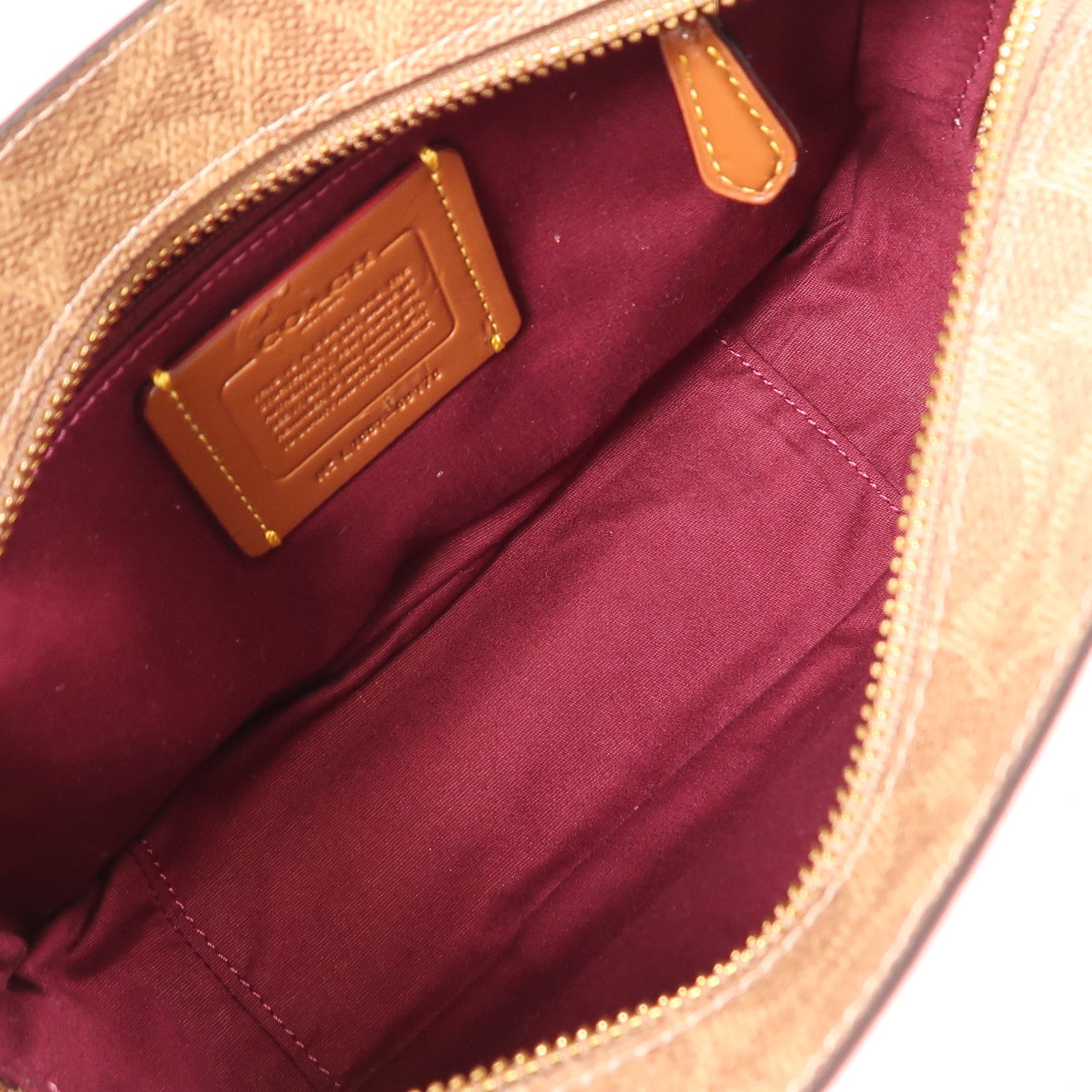 COACH 皮革/塗層帆布Shoulder Bag金扣肩背袋